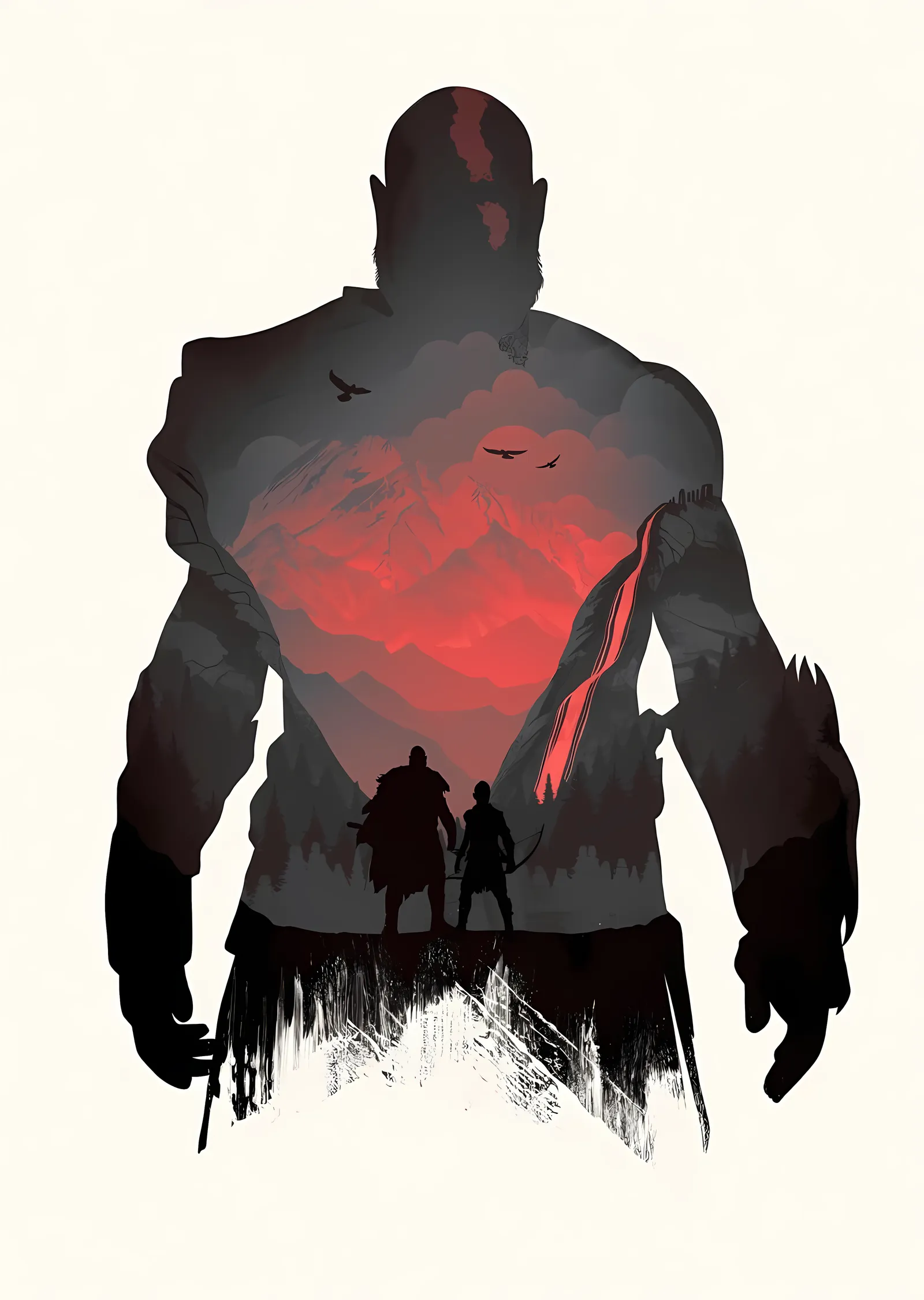 God of War: Kızıl Dağ metal tablo