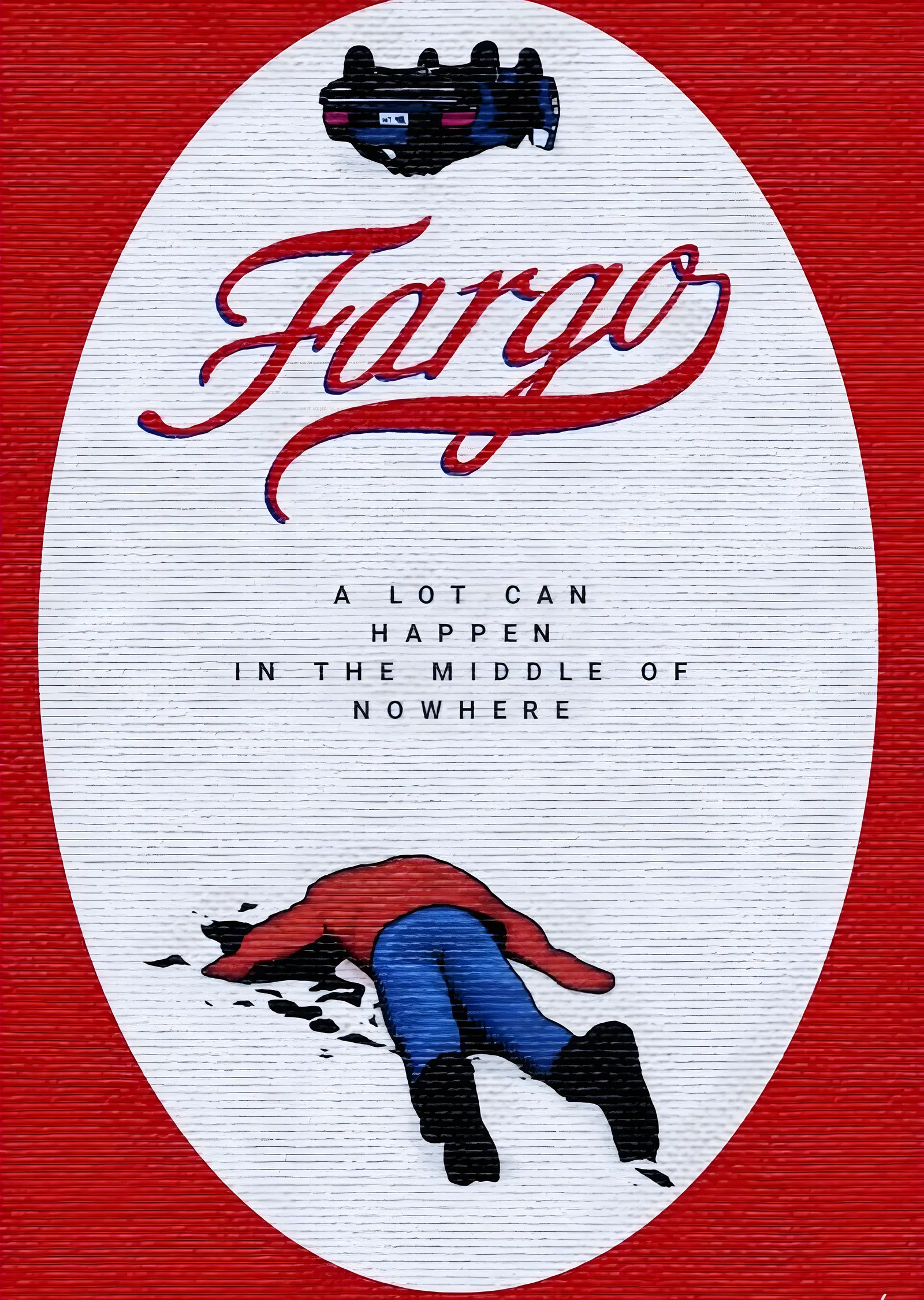 Fargo: Kırmızı Madalyon metal tablo