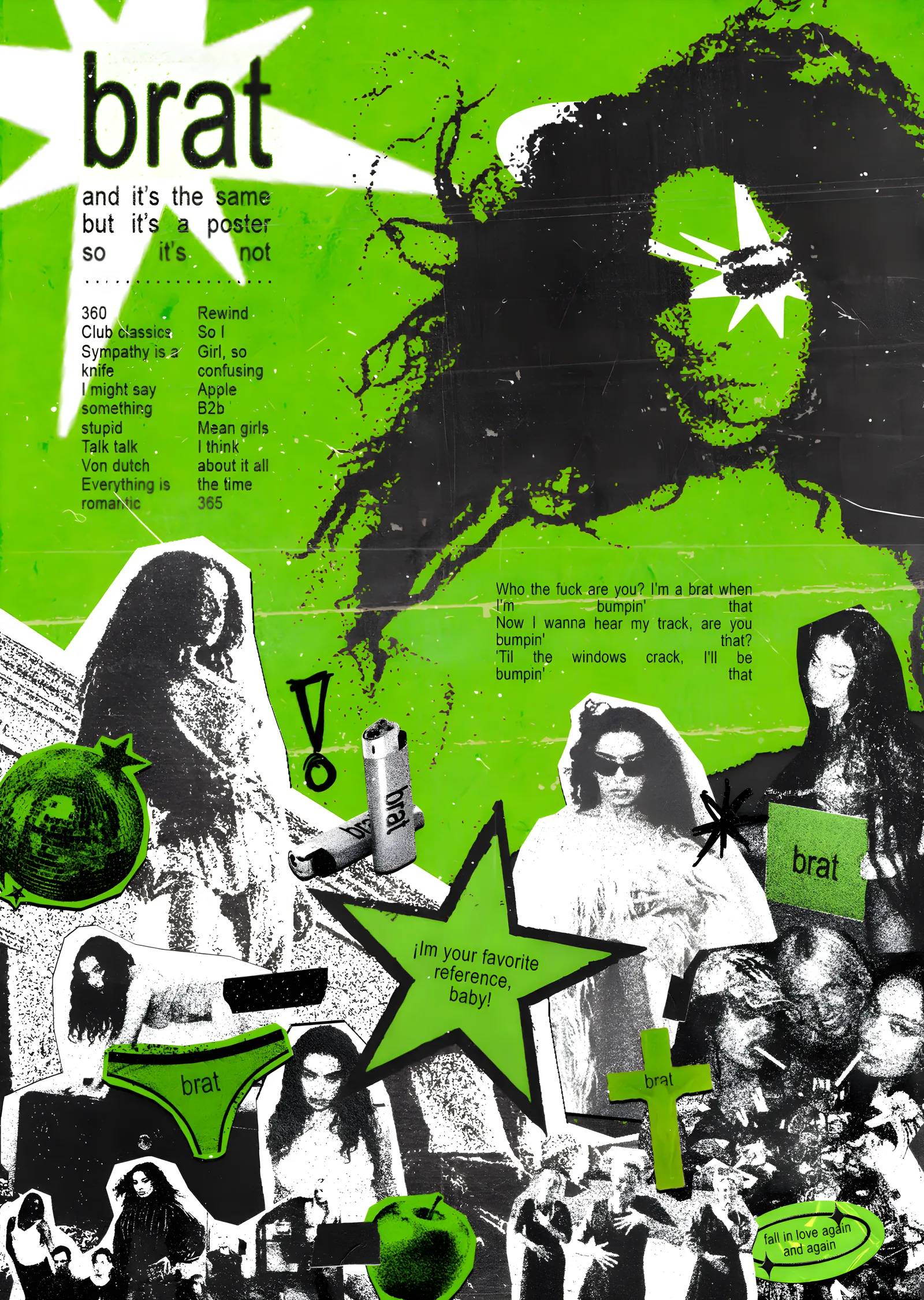 Charli XCX: Brat Kolajı metal tablo