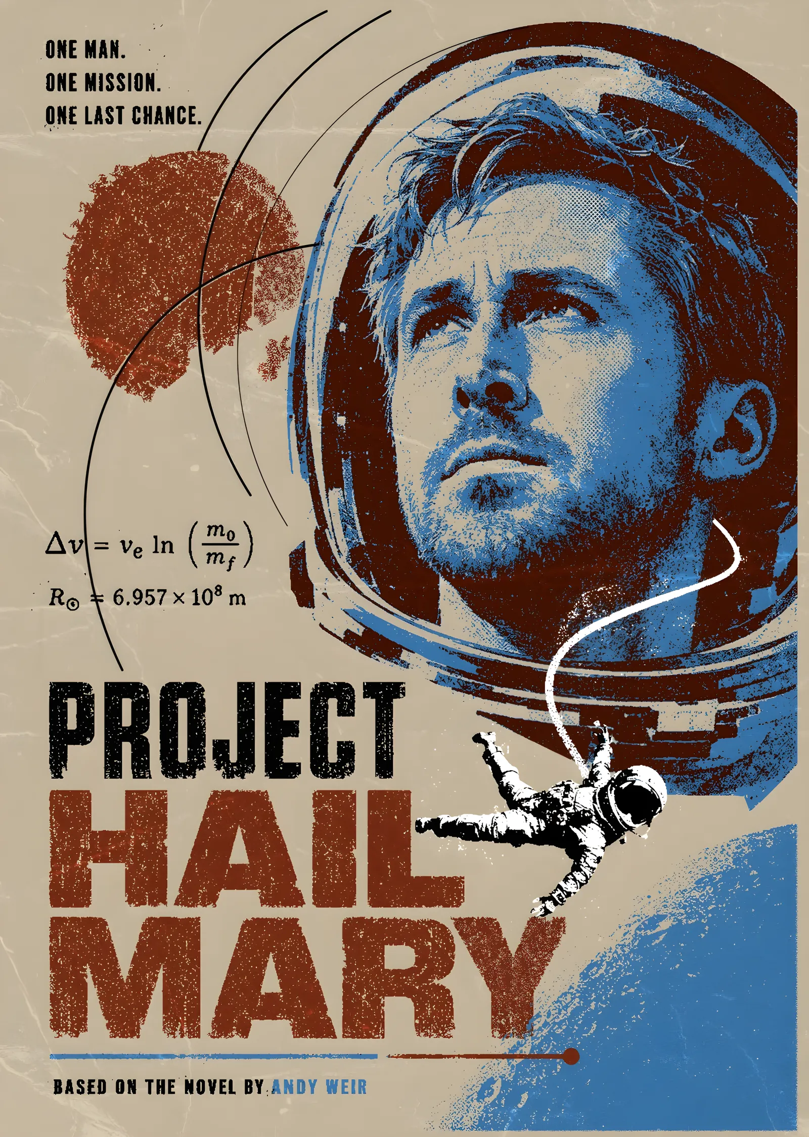 Project Hail Mary - Ryan Gosling Retro metal tablo