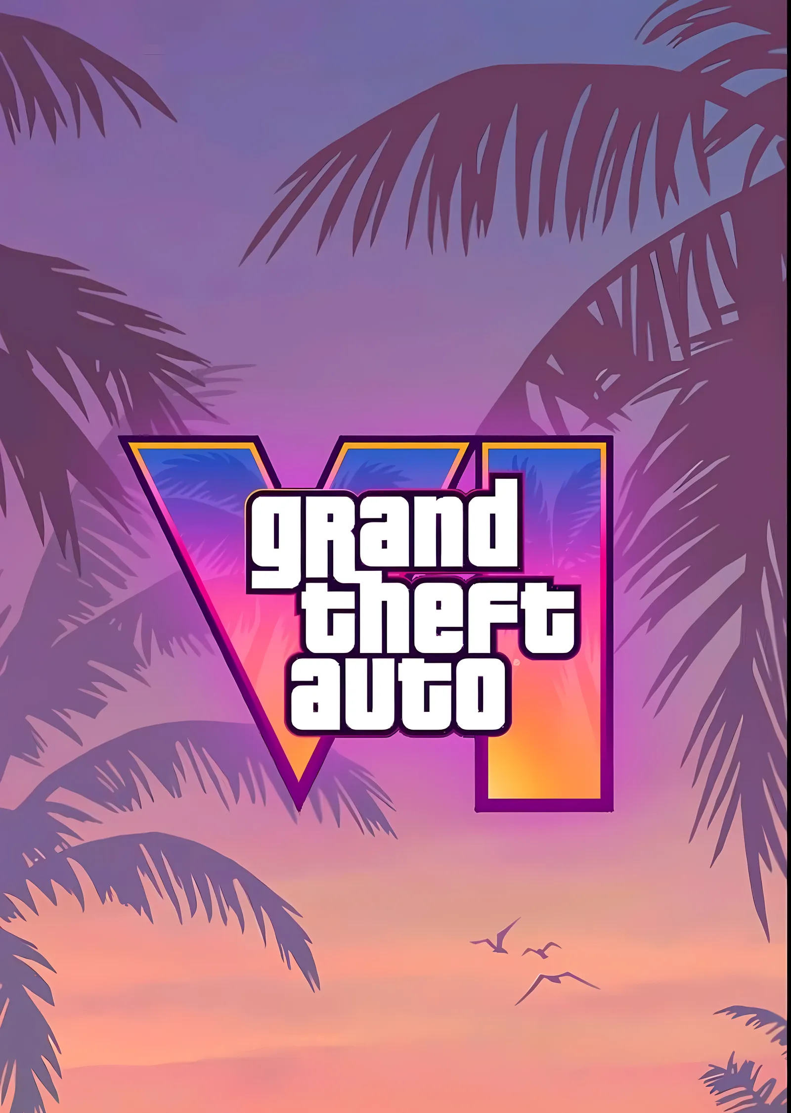 Grand Theft Auto VI - Palmiye Silueti metal tablo
