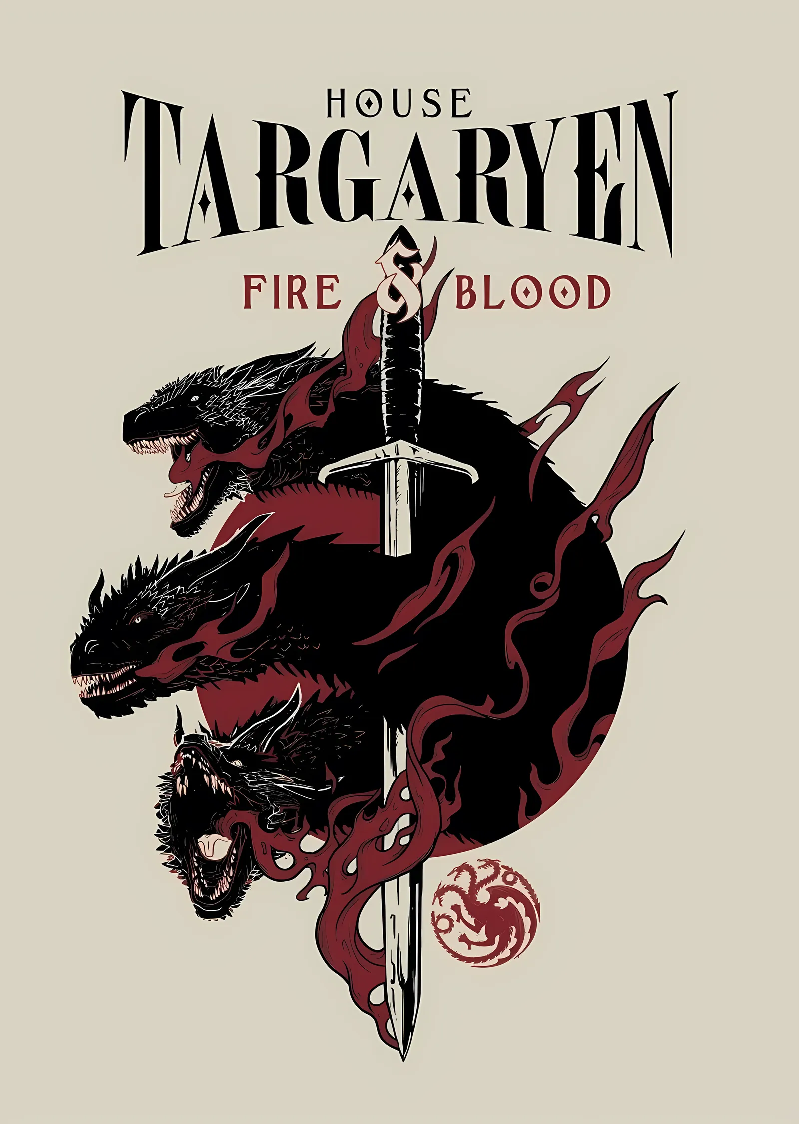 House Targaryen: Ateş ve Kan metal tablo
