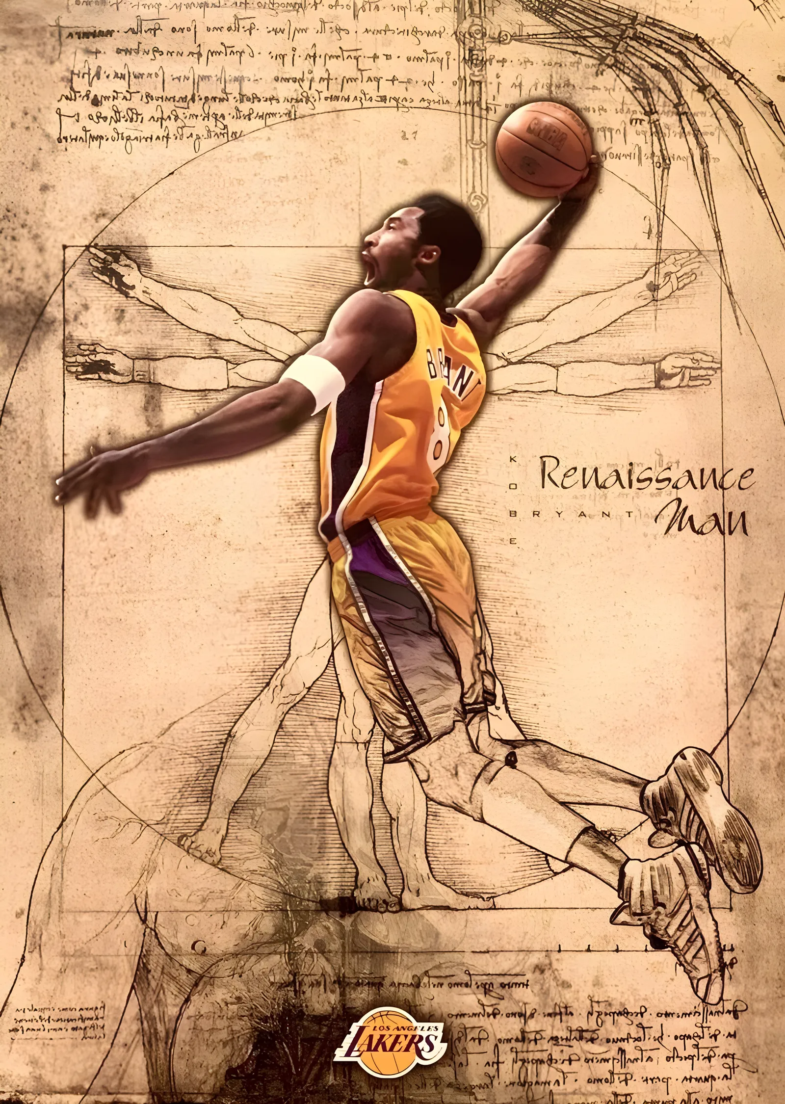 Kobe Bryant: Rönesans Adamı metal tablo