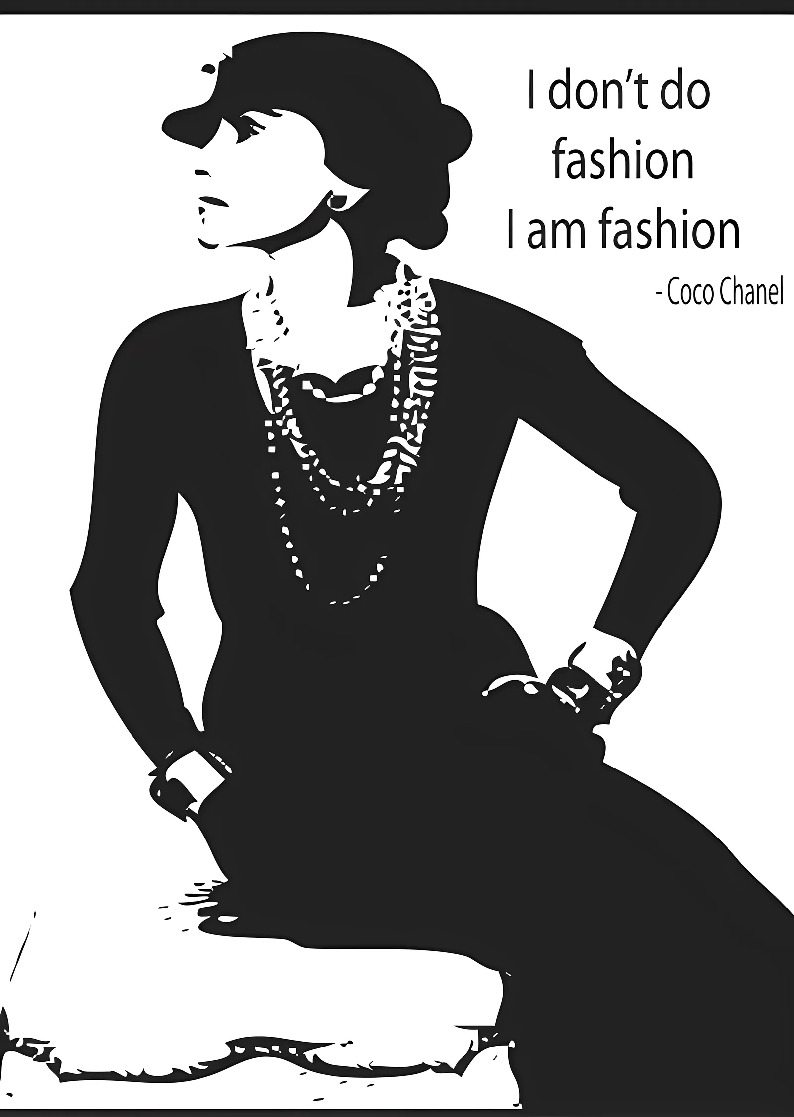 Coco Chanel: Ben Moda Değilim metal tablo