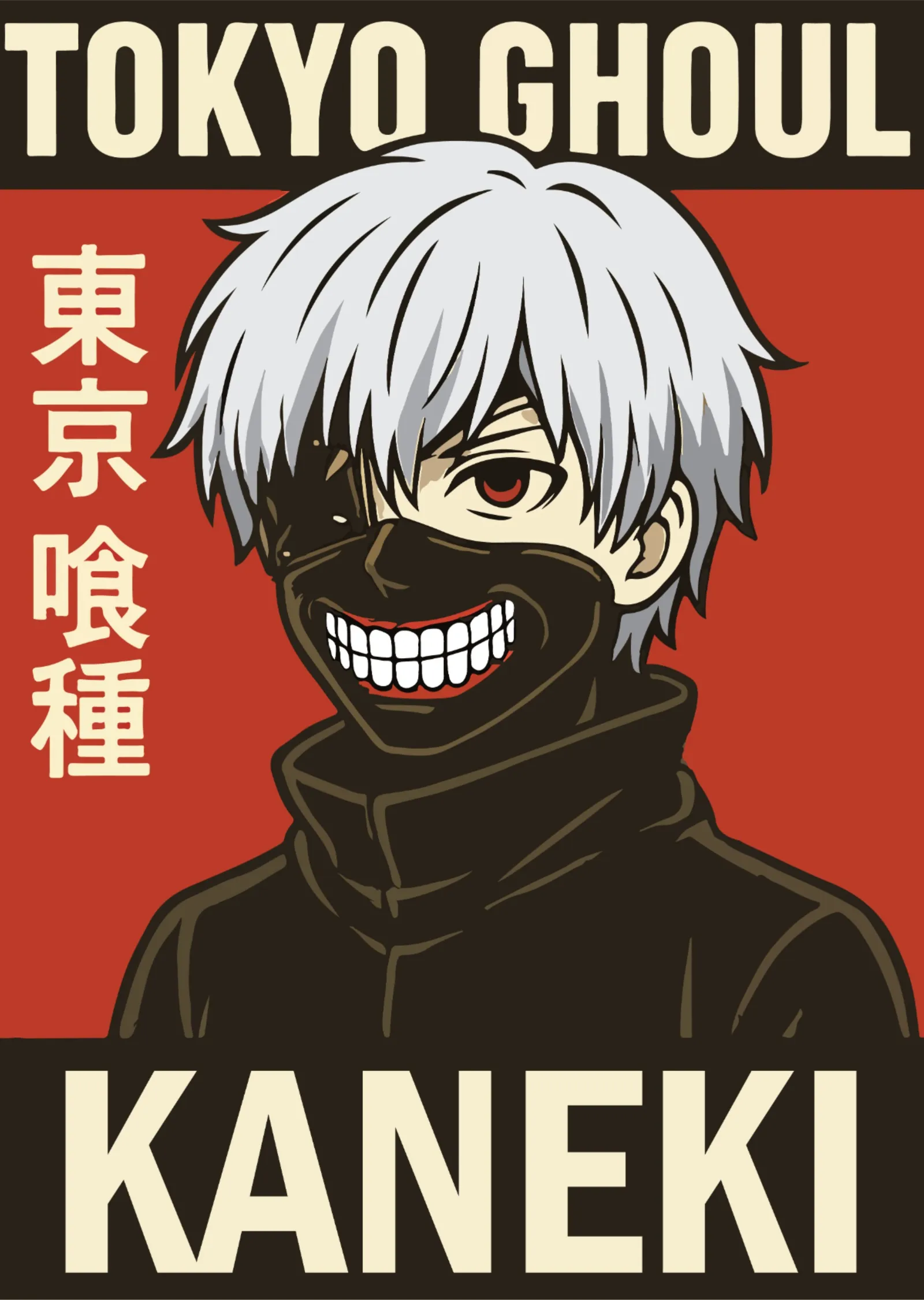 Tokyo Ghoul: Kaneki Kırmızı metal tablo