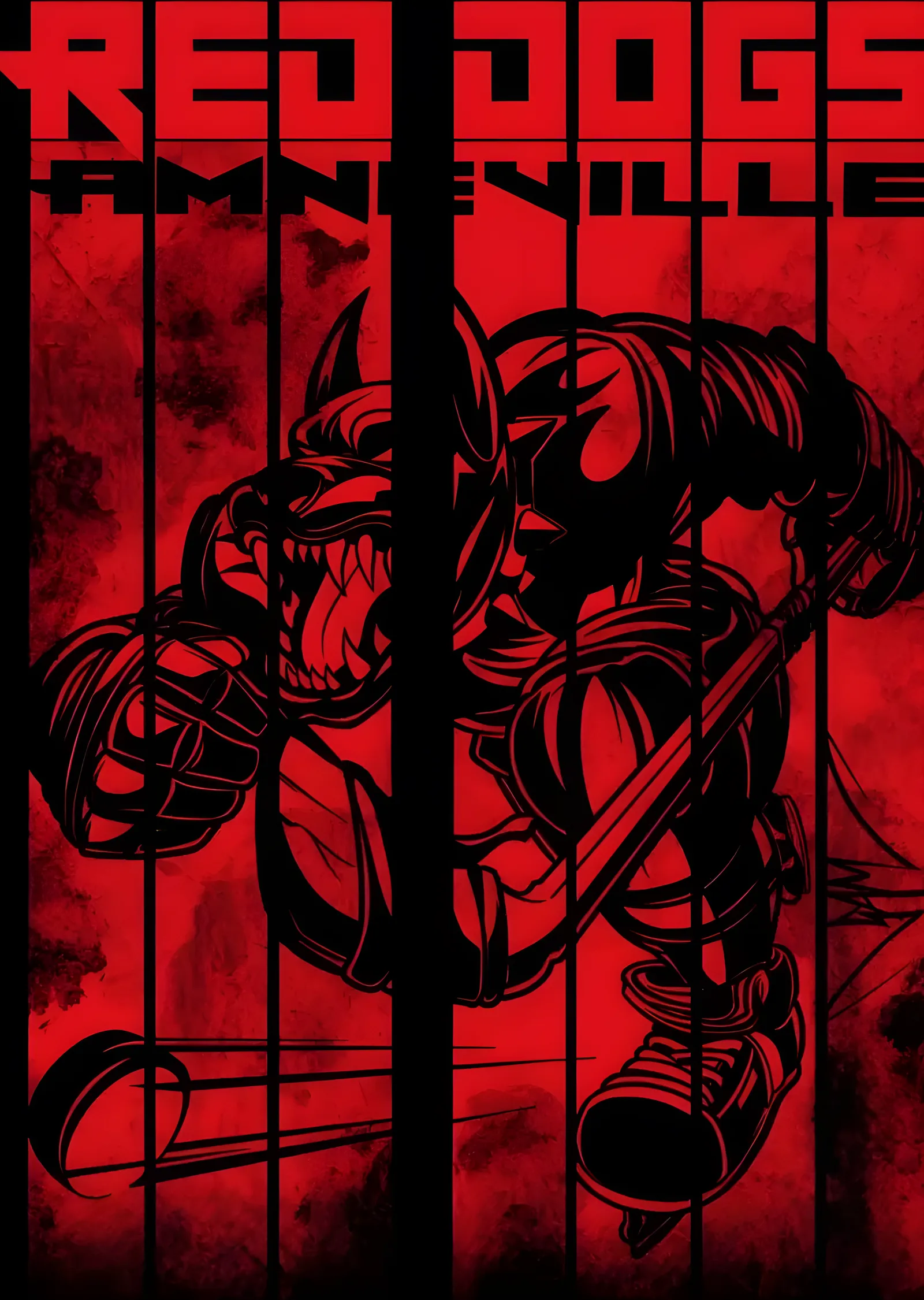 Red Dogs metal tablo