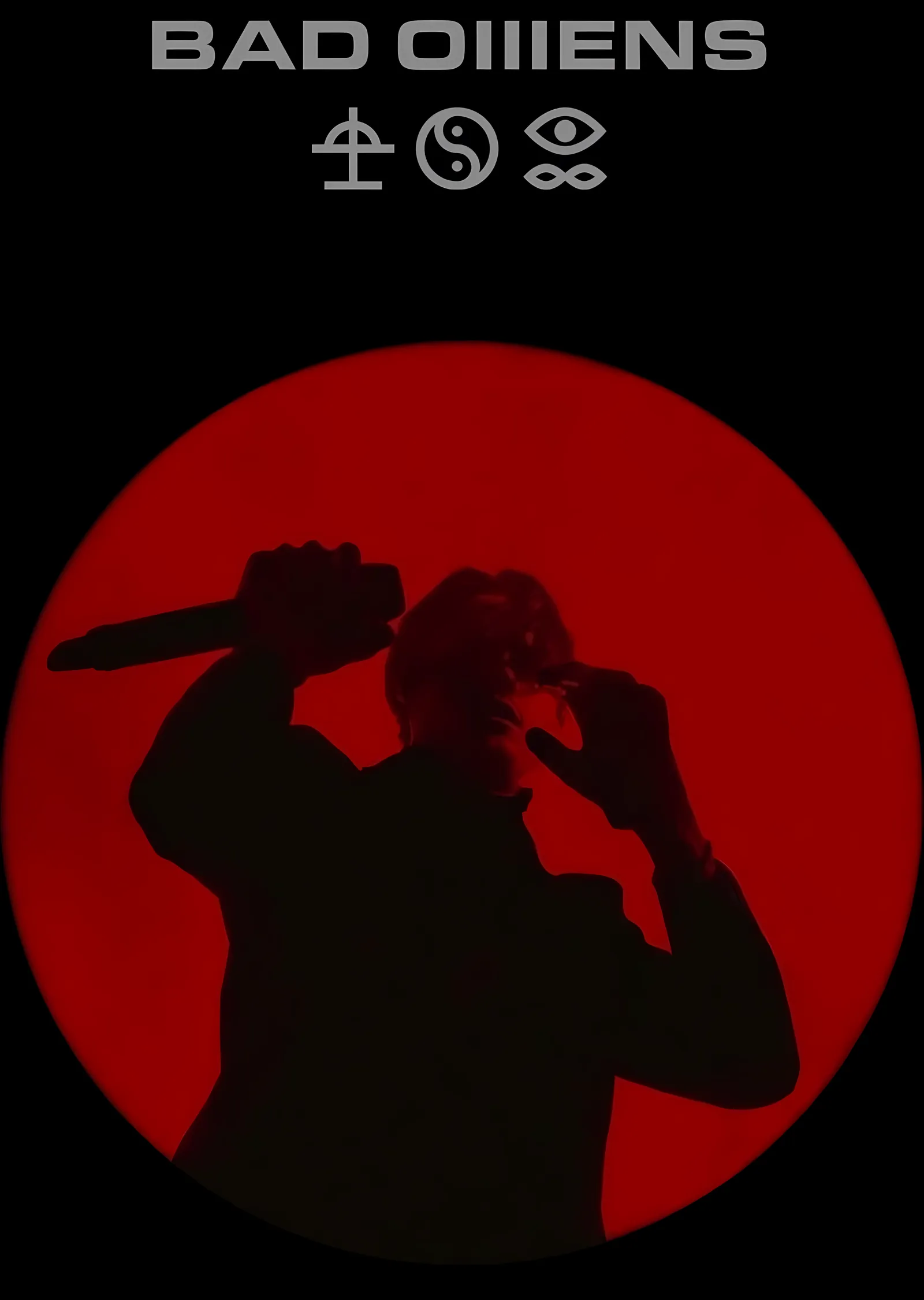 Bad Omens - Kırmızı Daire metal tablo
