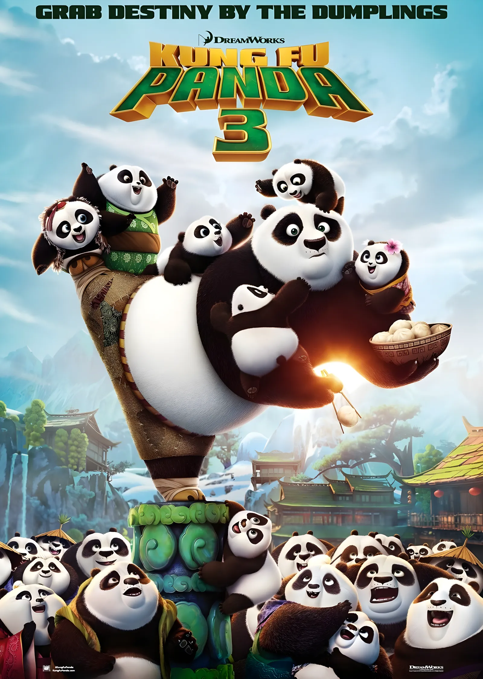 Kung Fu Panda 3 metal tablo