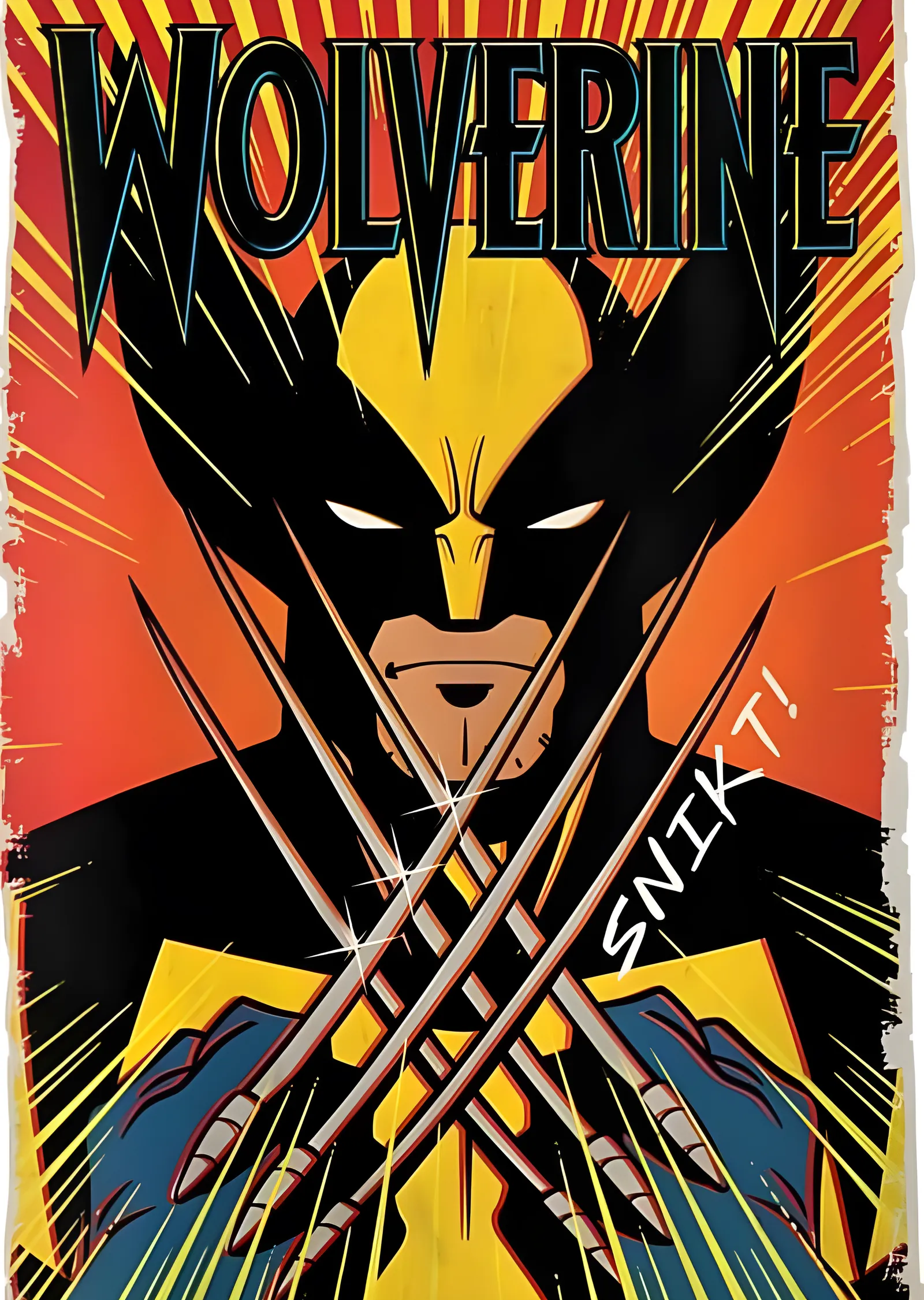 Wolverine - Snikt! metal tablo