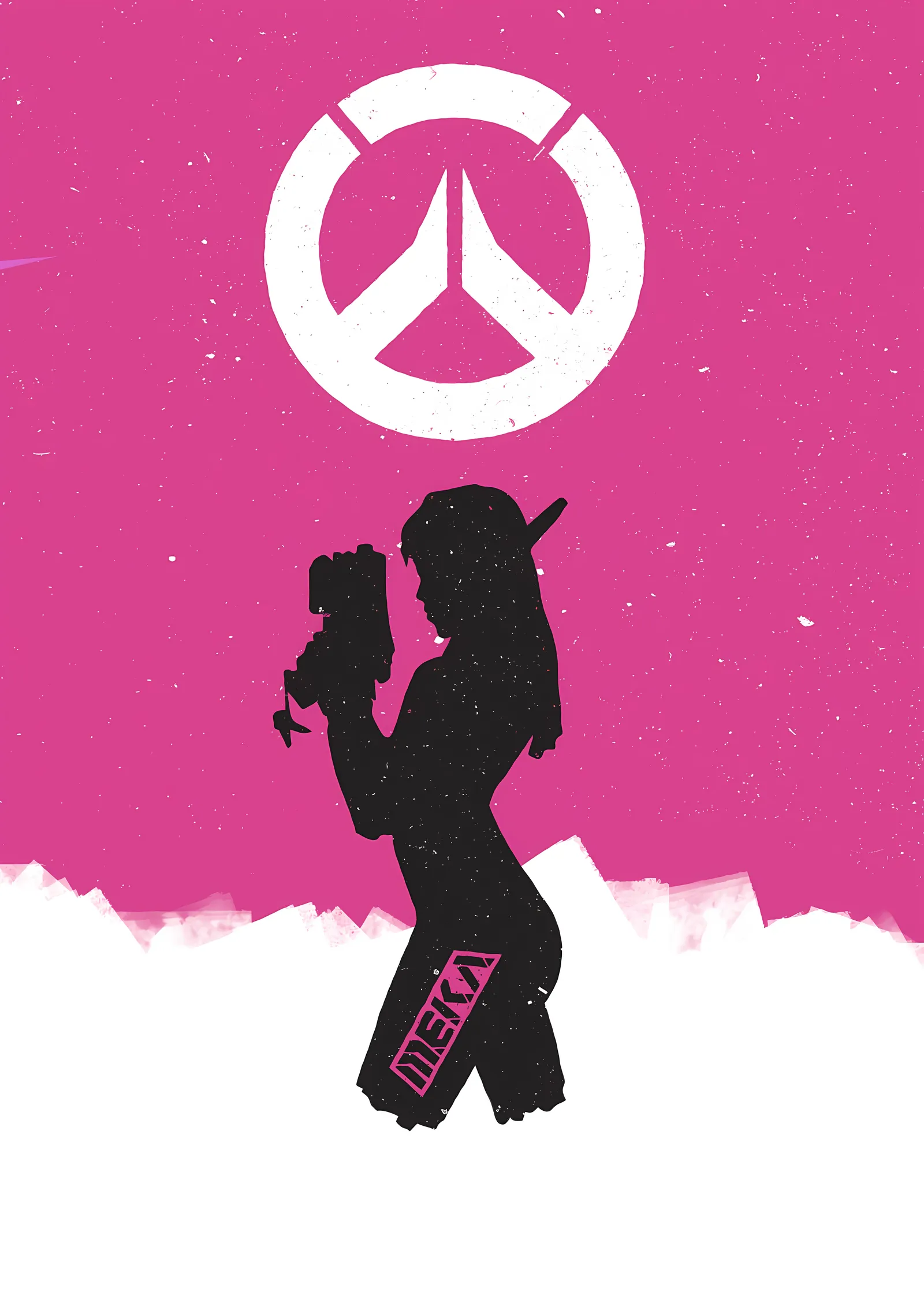 D.Va MEKA Silüeti metal tablo