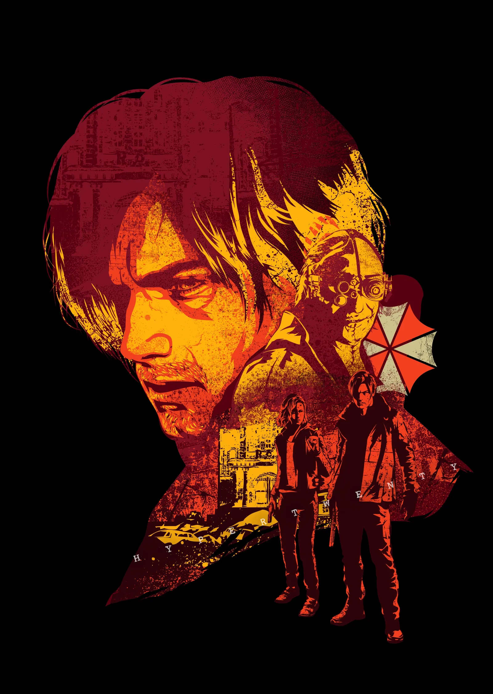Resident Evil: Umbrella Kolaj metal tablo