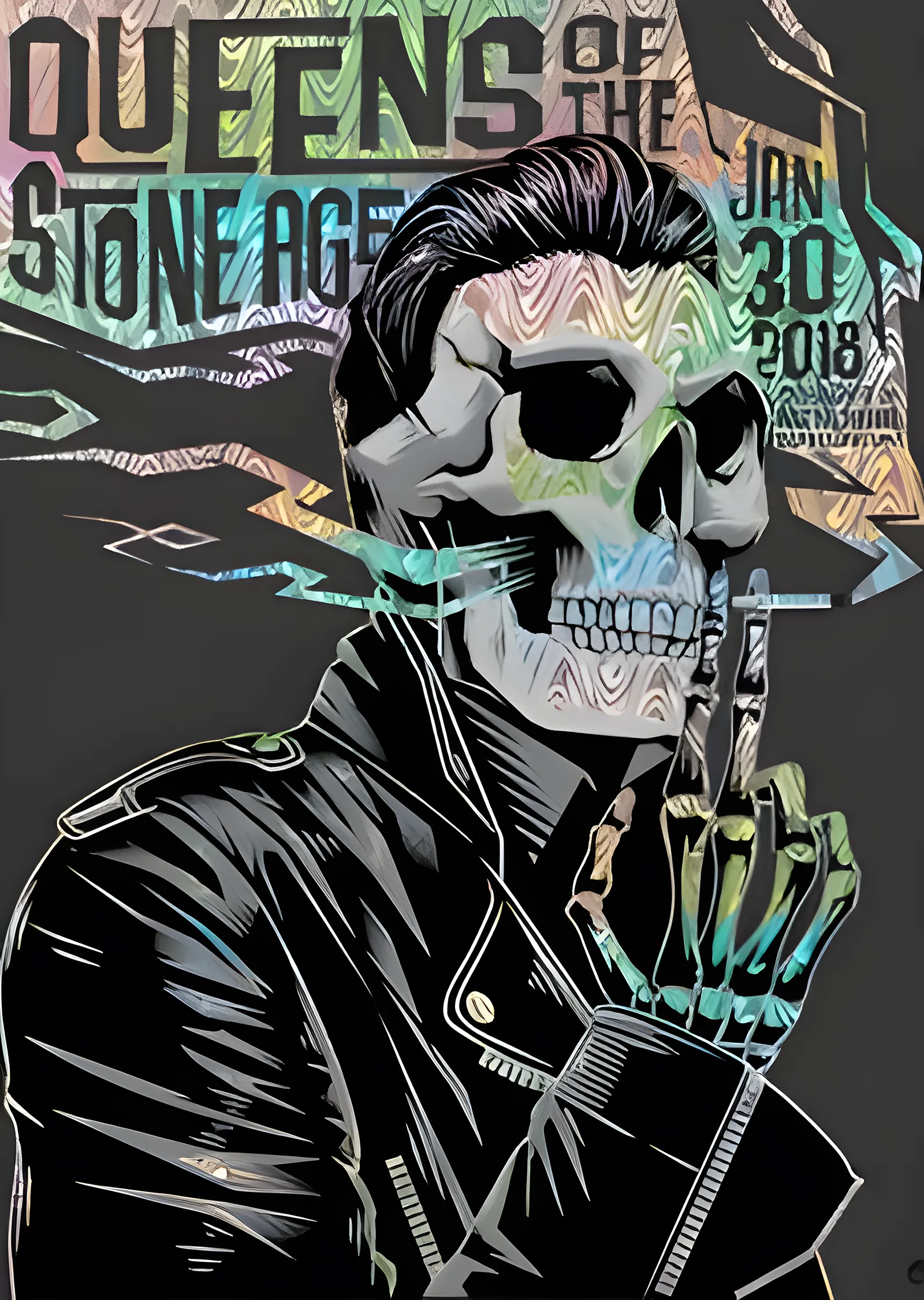 Queens of the Stone Age: Sacramento 2018 metal tablo
