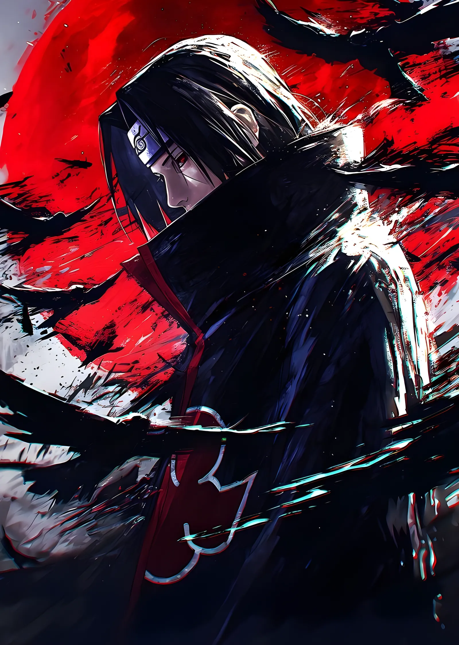 Naruto - Uchiha Itachi: Kunai metal tablo