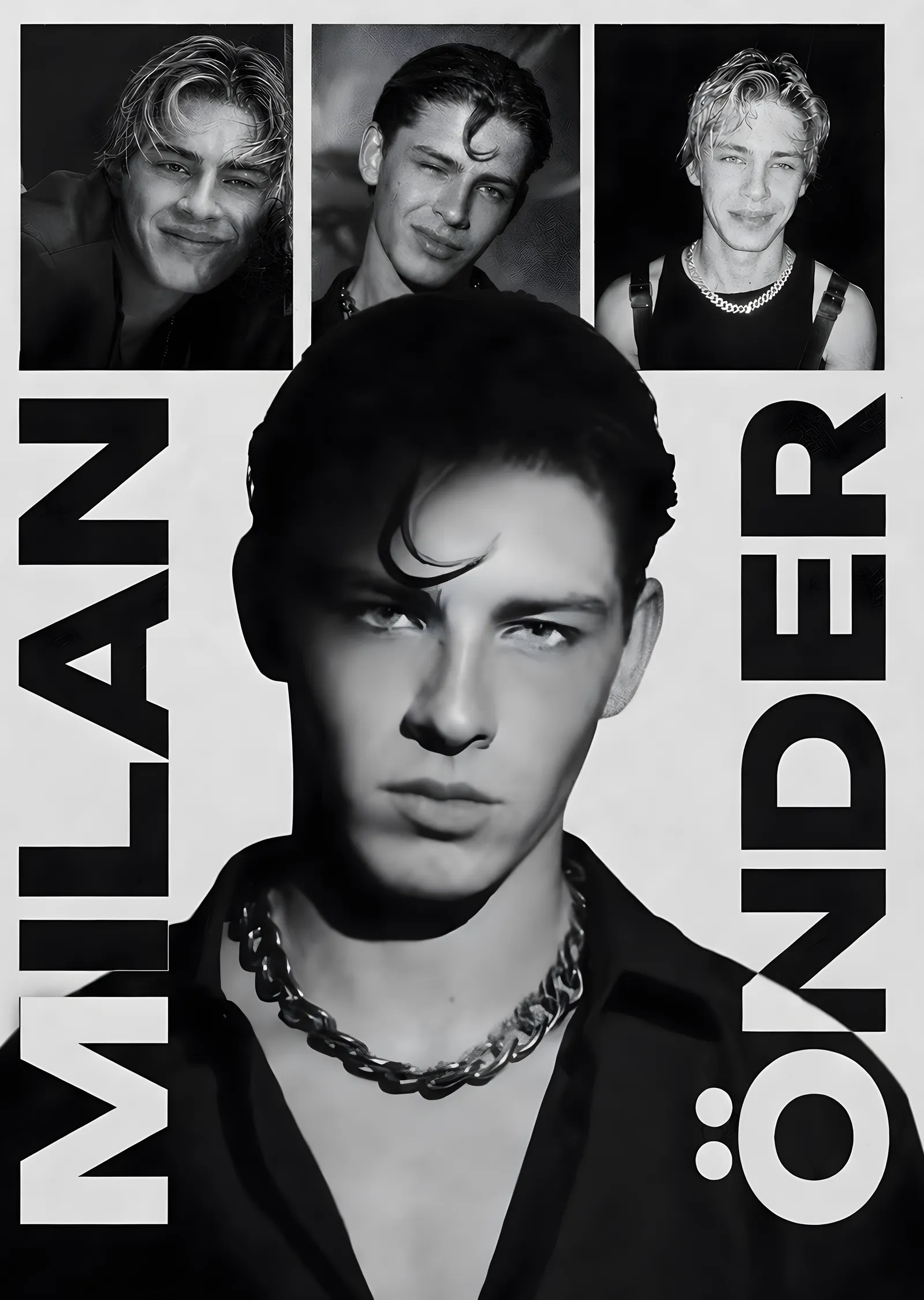 Milan Önder · Siyah Beyaz Portre metal tablo