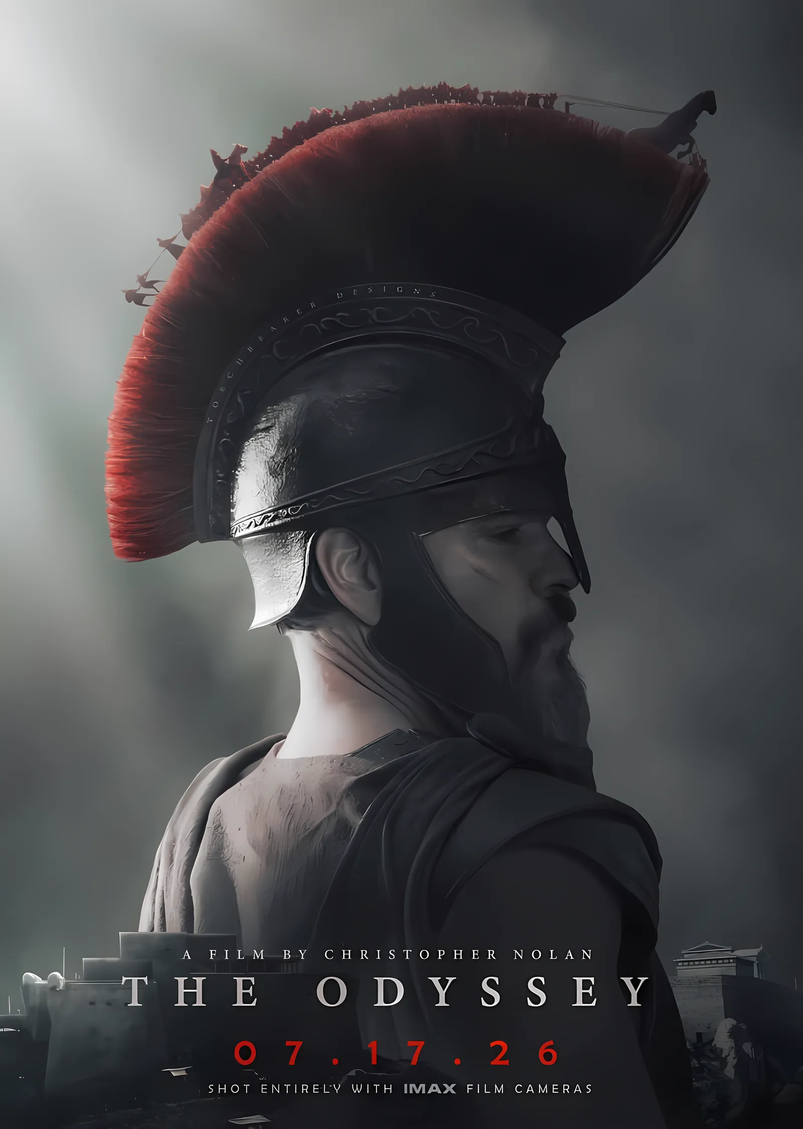 The Odyssey: Kırmızı Sorguçlu Savaşçı metal tablo