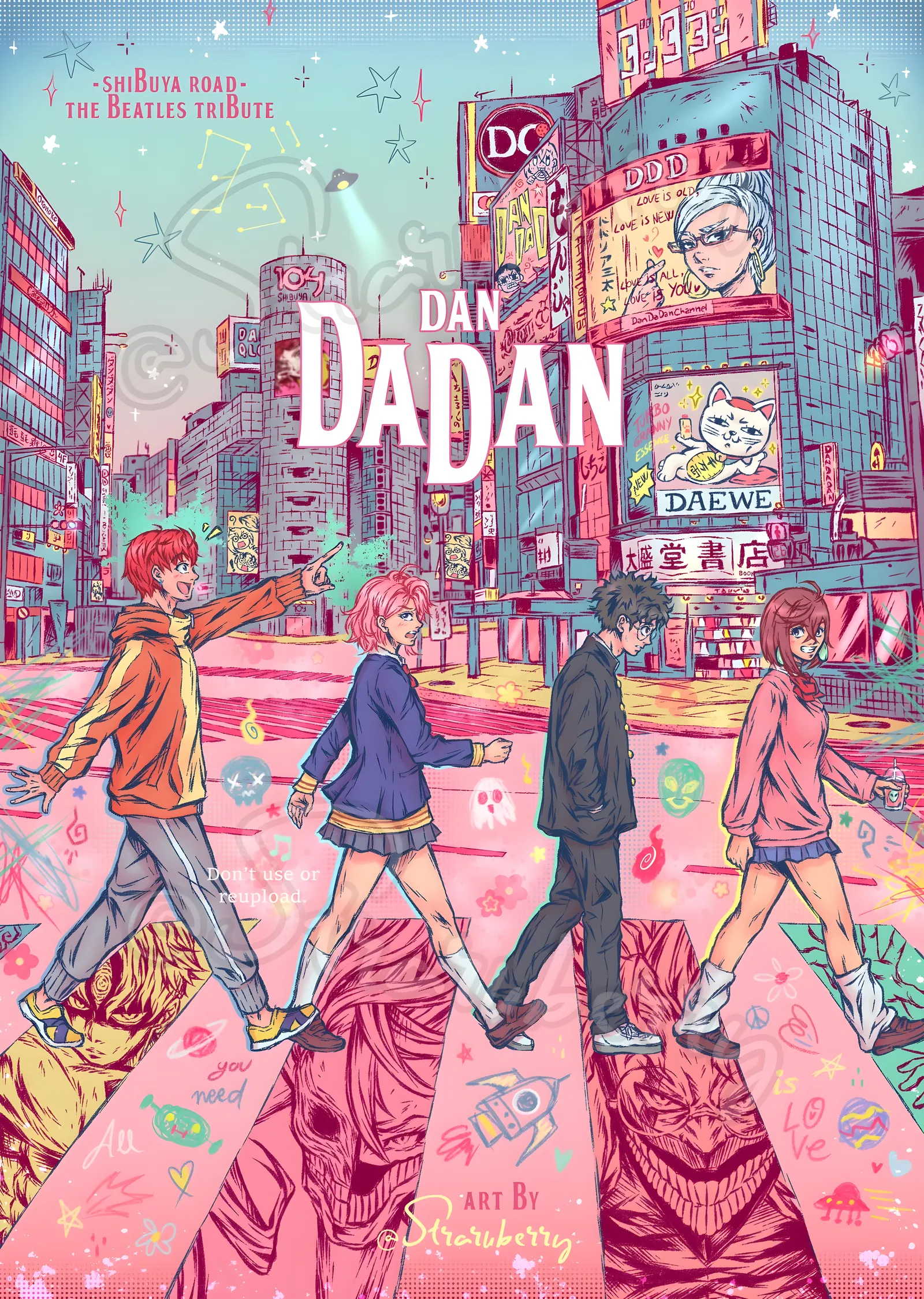 Dandadan: Shibuya Geçidi metal tablo