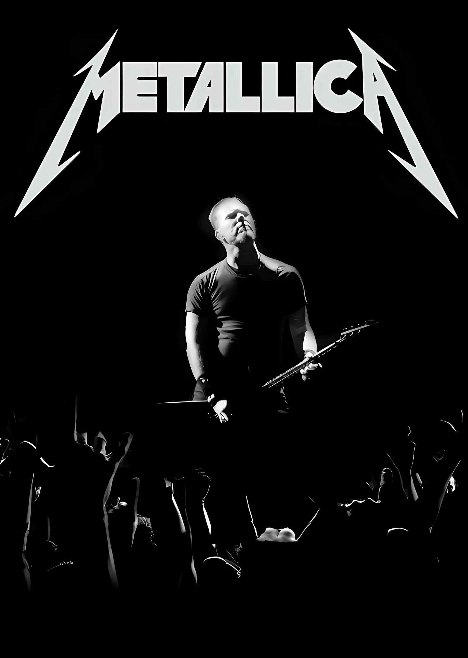 Metallica - Sahne Işığında Gitar metal tablo