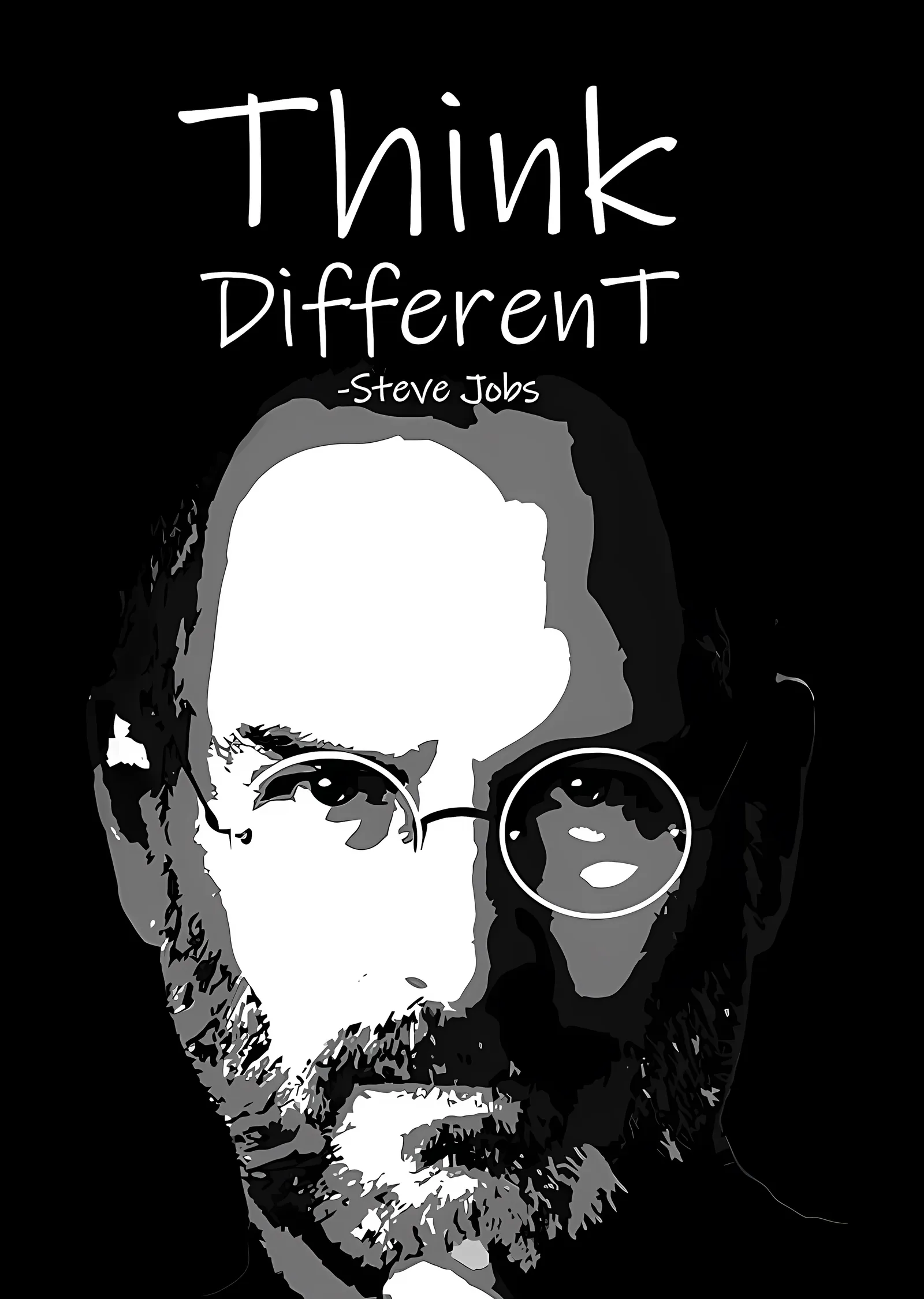Steve Jobs - Think Different Stencil metal tablo