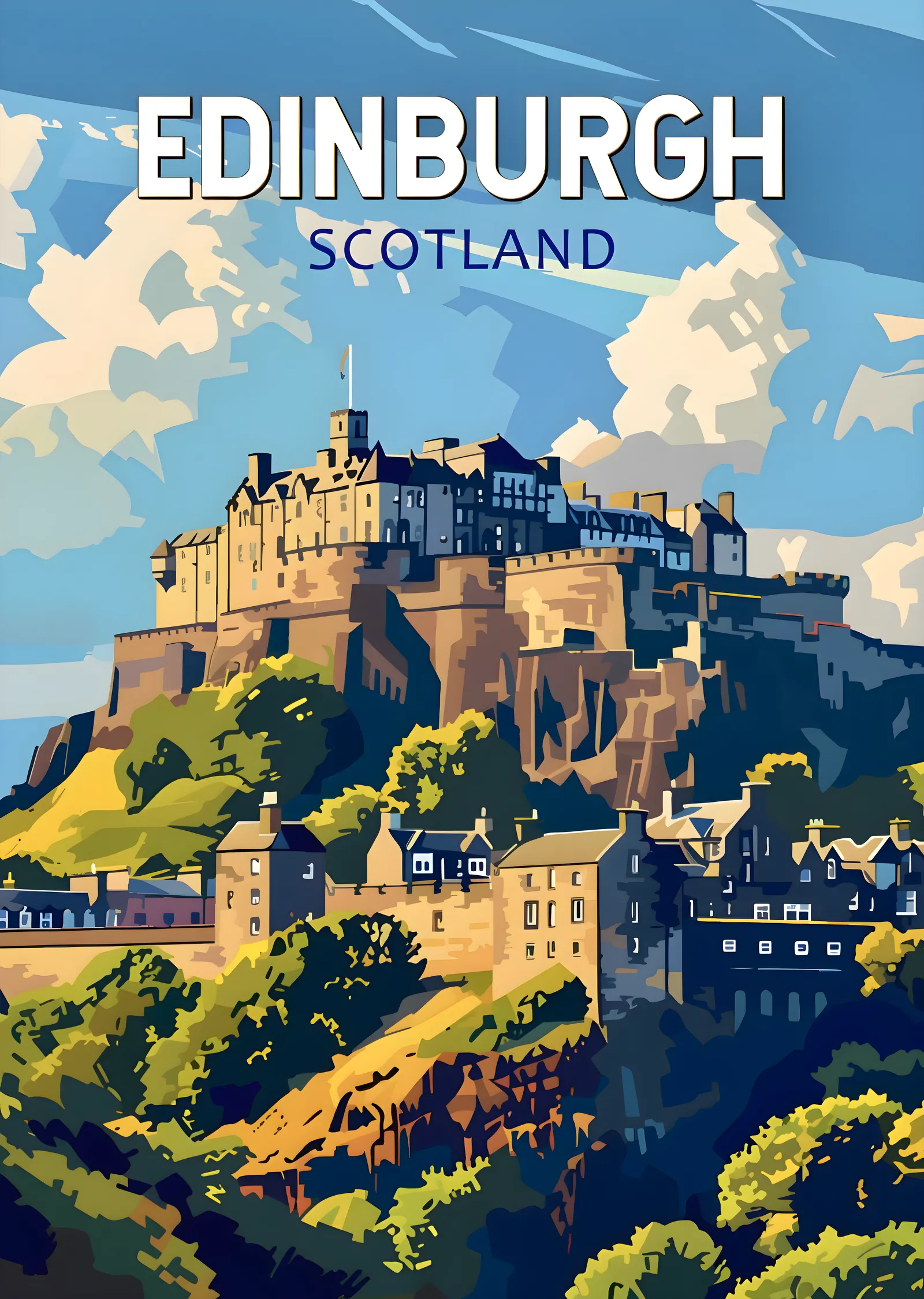 Edinburgh Scotland metal tablo
