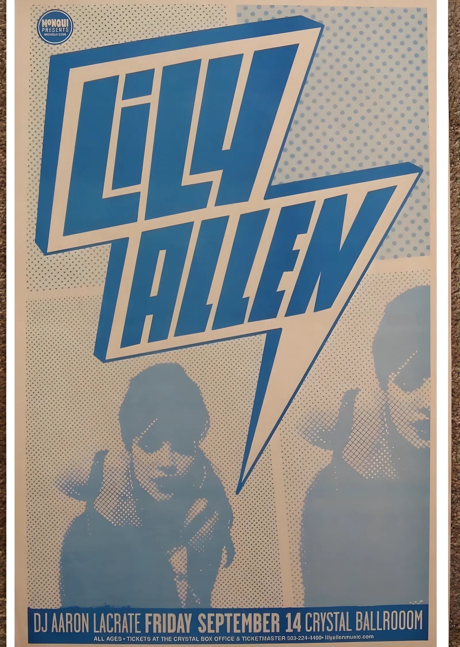 Lily Allen: Crystal Ballroom metal tablo