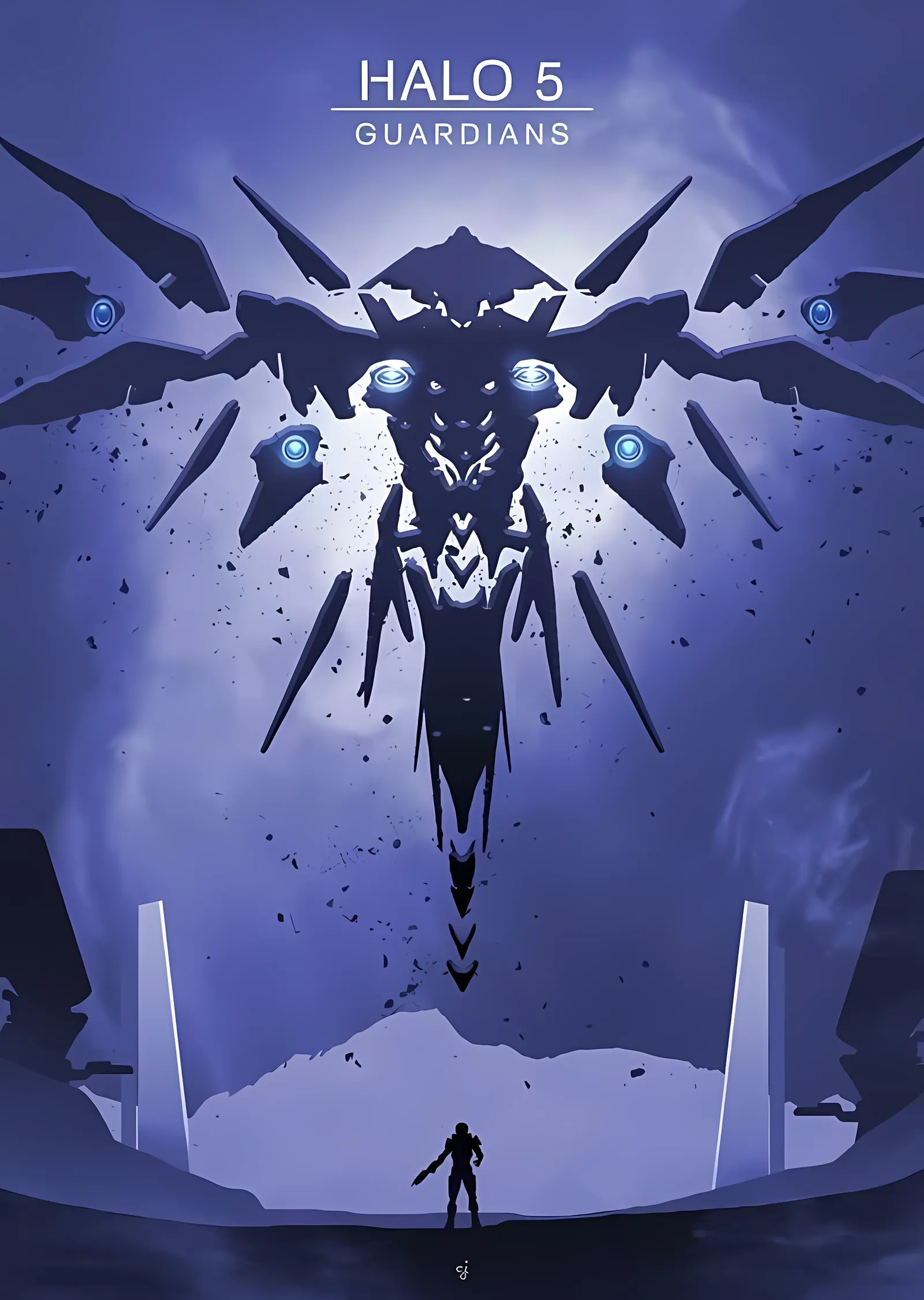 Halo 5: Guardians · Mor Zemin Guardian metal tablo