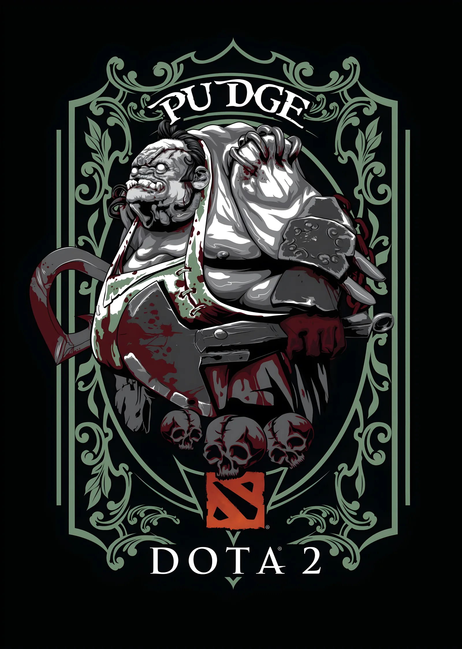 Dota 2: Pudge metal tablo