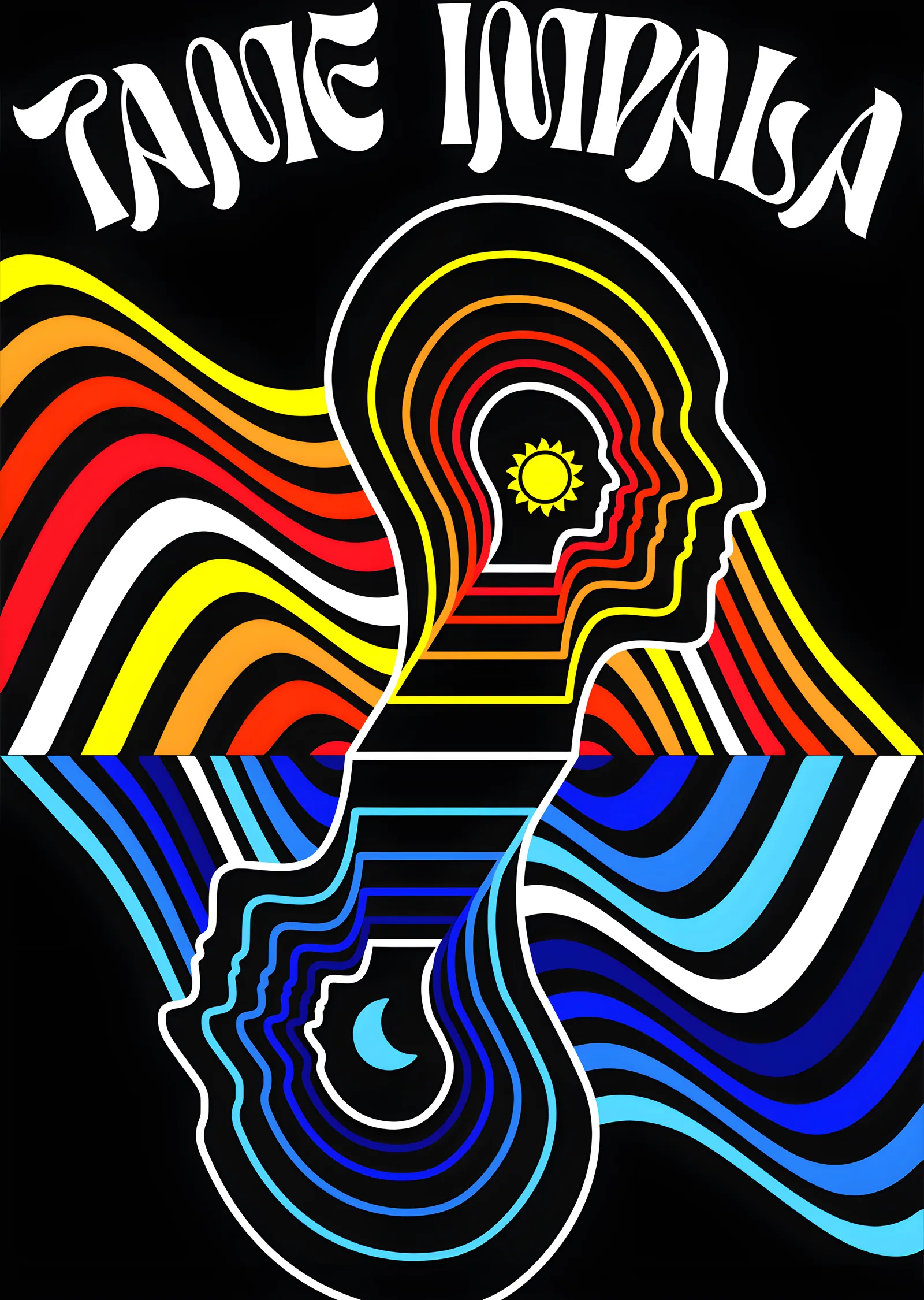 Tame Impala - Psikedelik Profil metal tablo