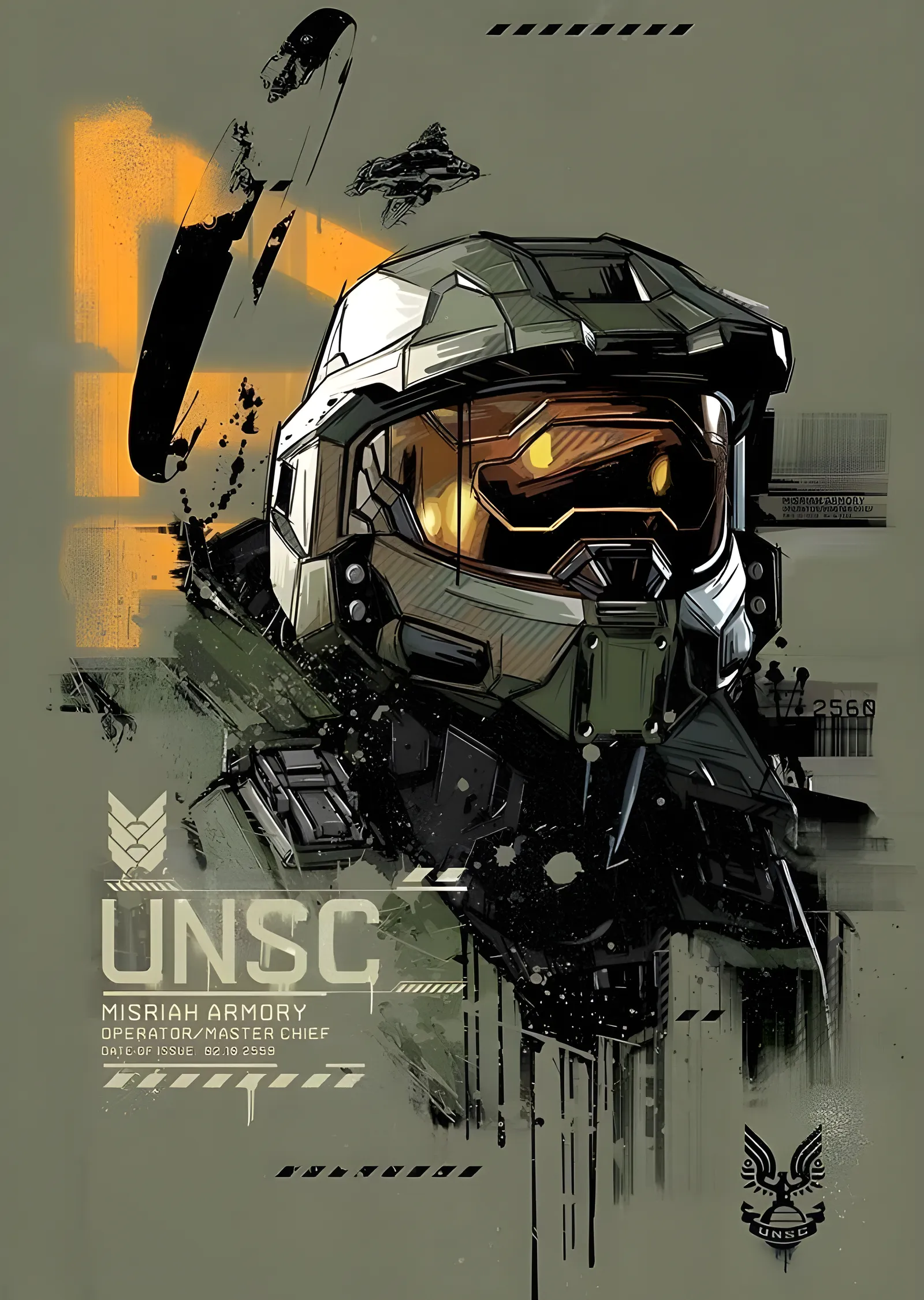 Halo: UNSC Eskiz metal tablo
