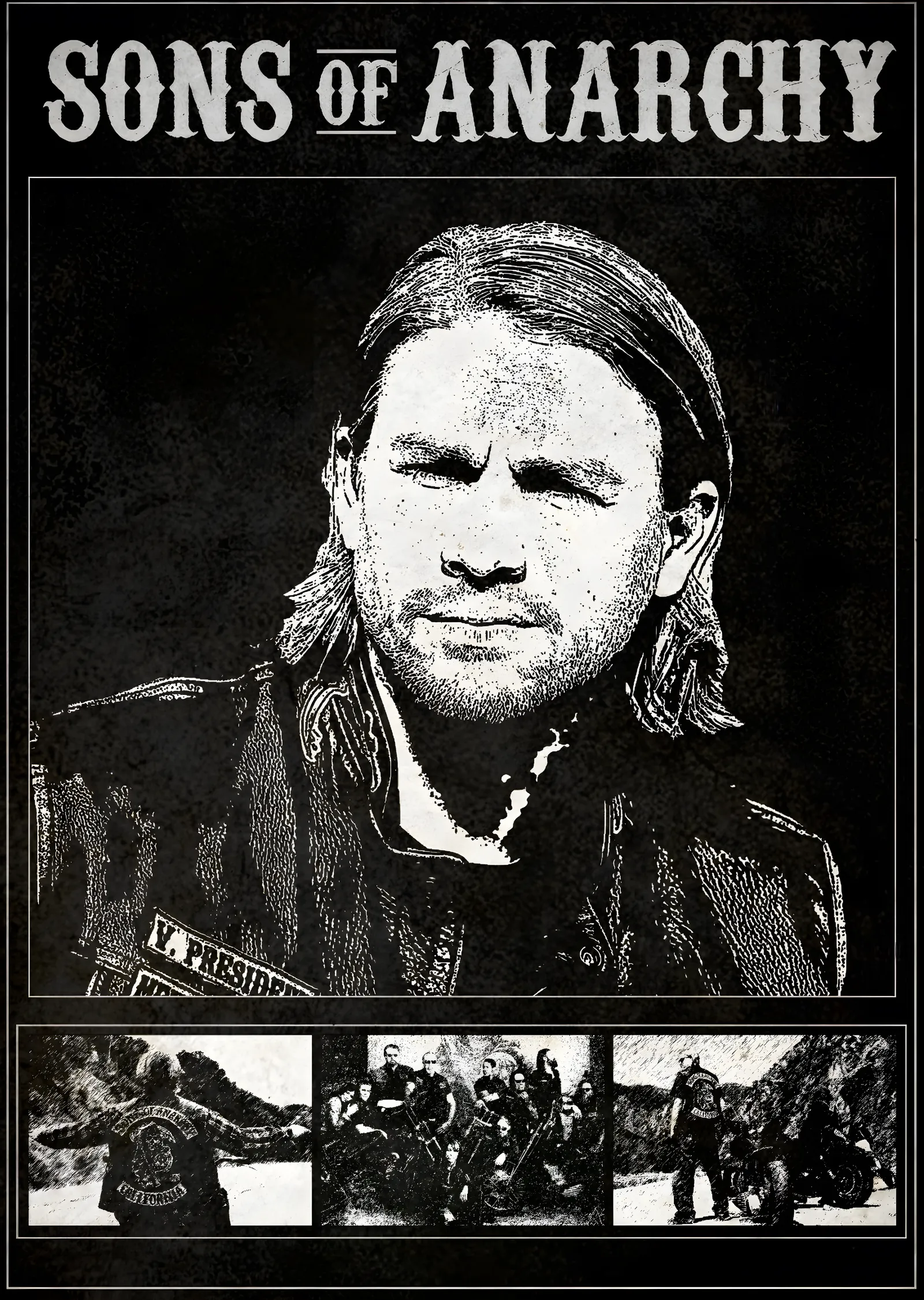 Sons of Anarchy - Jax Teller: Gravür metal tablo