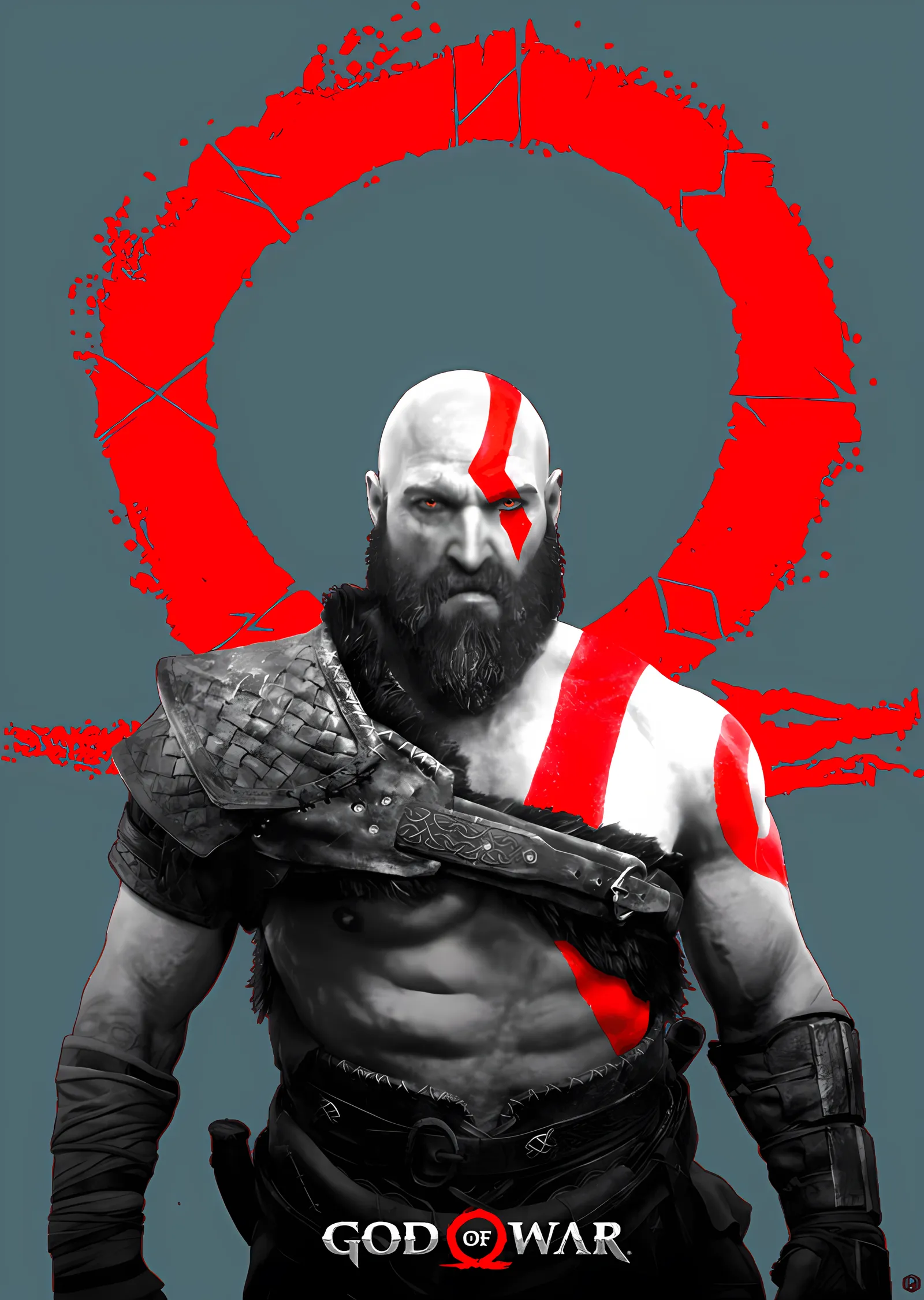 God of War: Kırmızı Halka metal tablo