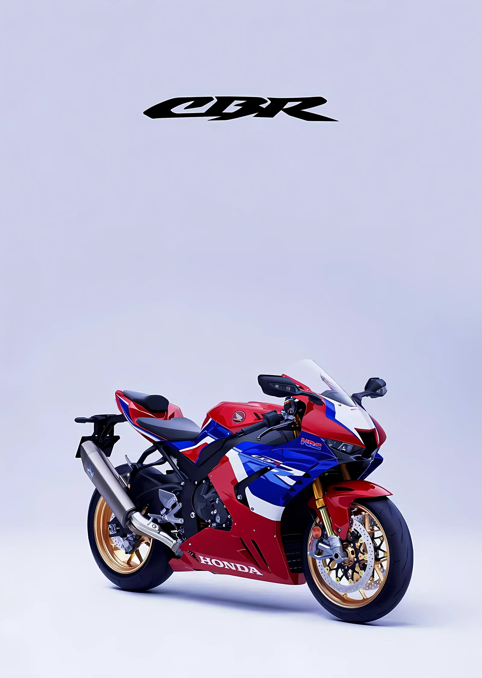 Honda CBR - Açık Mor Zemin metal tablo