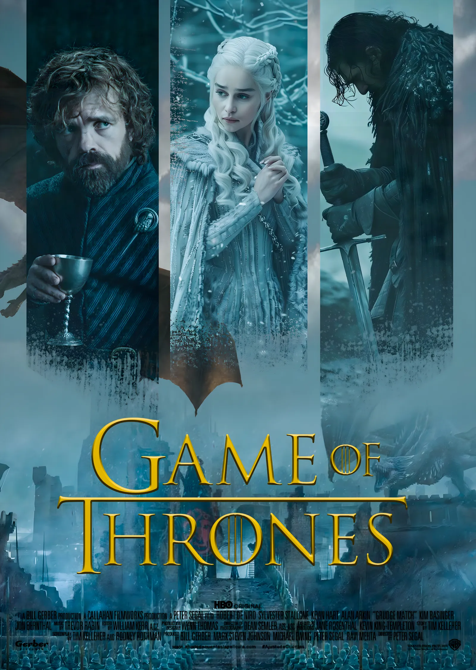 Game of Thrones: Üçlü Panel metal tablo