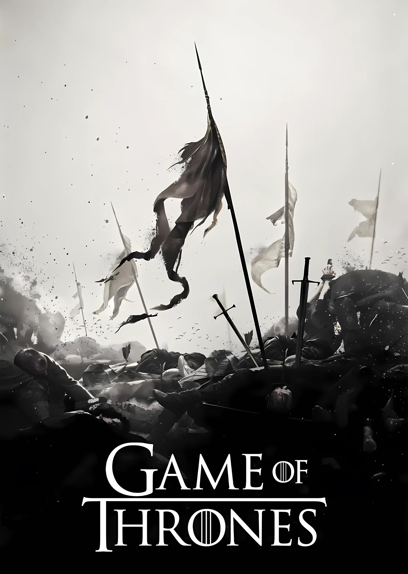 Game of Thrones: Savaş ve Bayraklar metal tablo