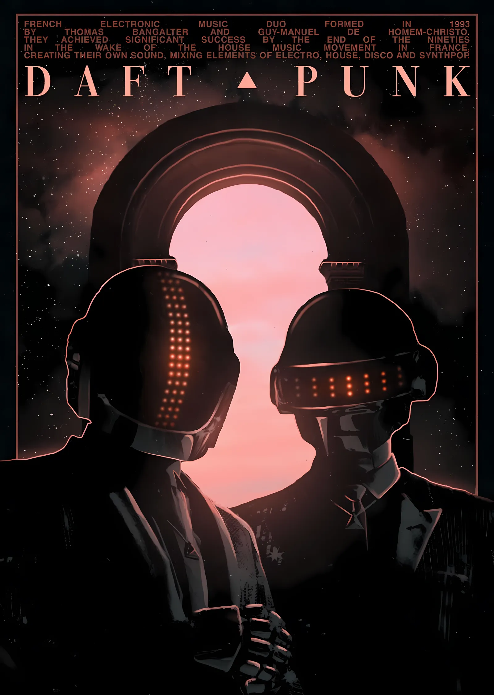 Daft Punk: Kapı Işığı metal tablo