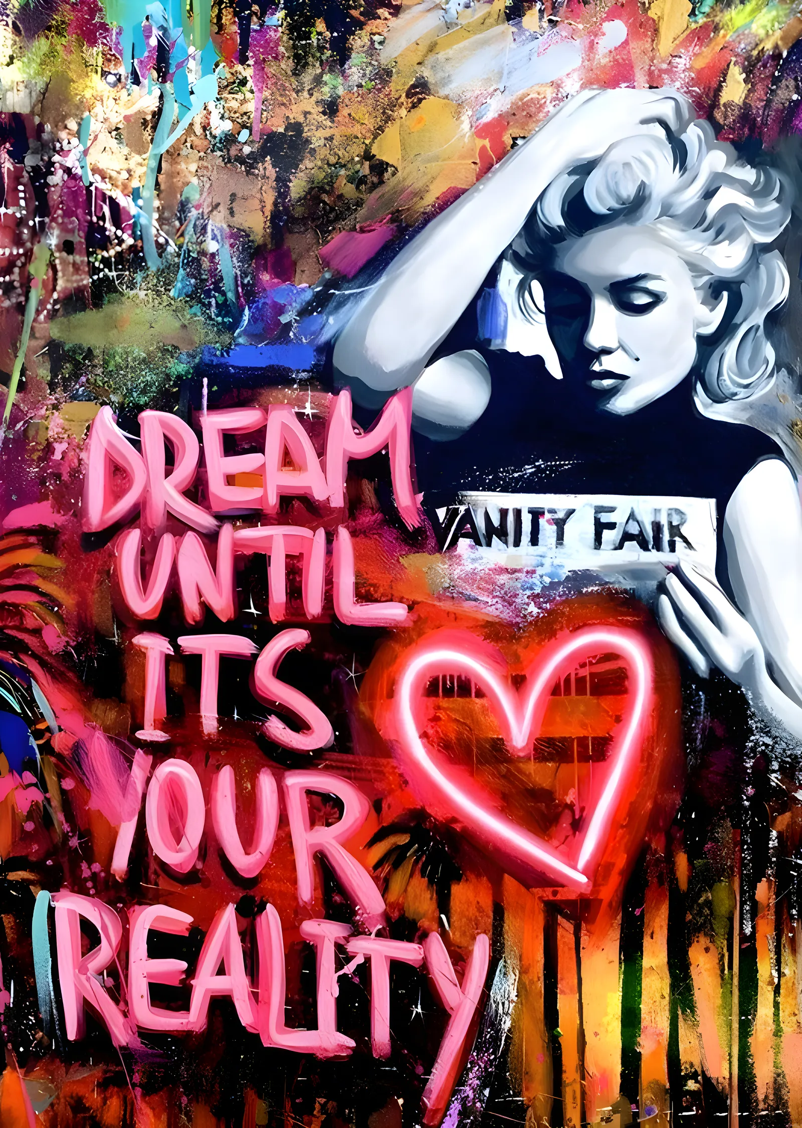 Marilyn Monroe: Rüya Gerçeğe Dönüşür metal tablo