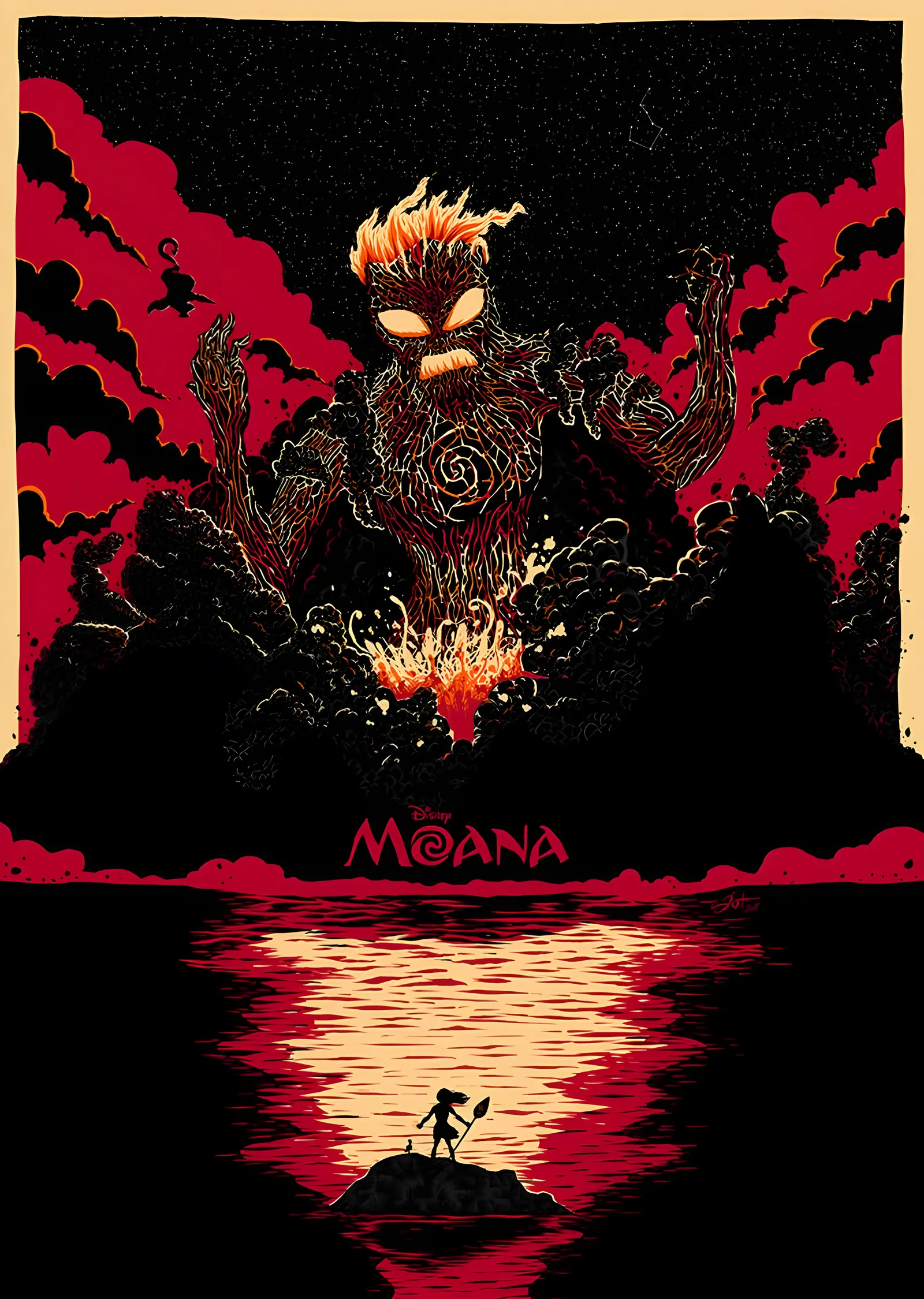 Moana: Te Kā metal tablo