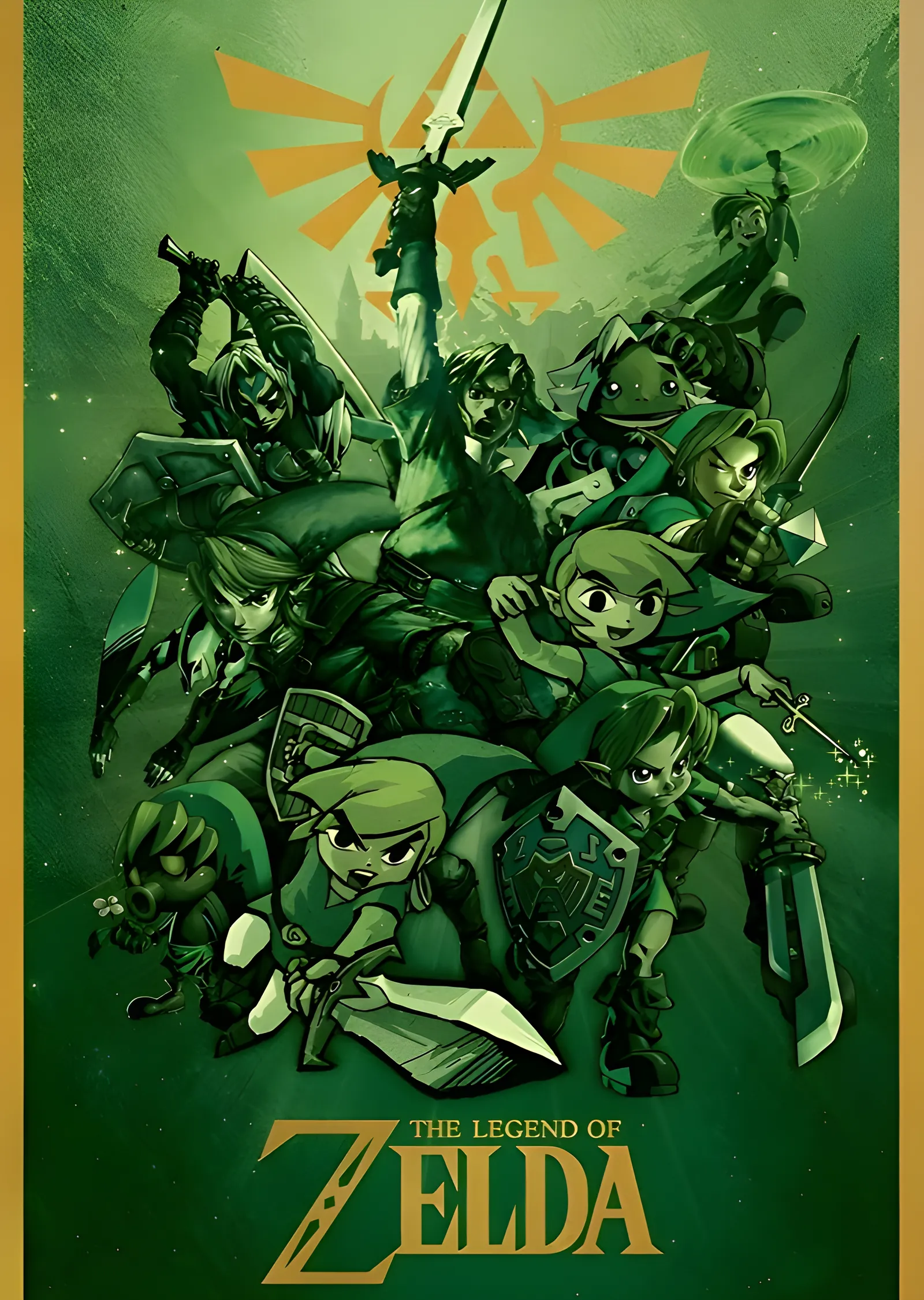 The Legend of Zelda: Kahramanların Birliği metal tablo