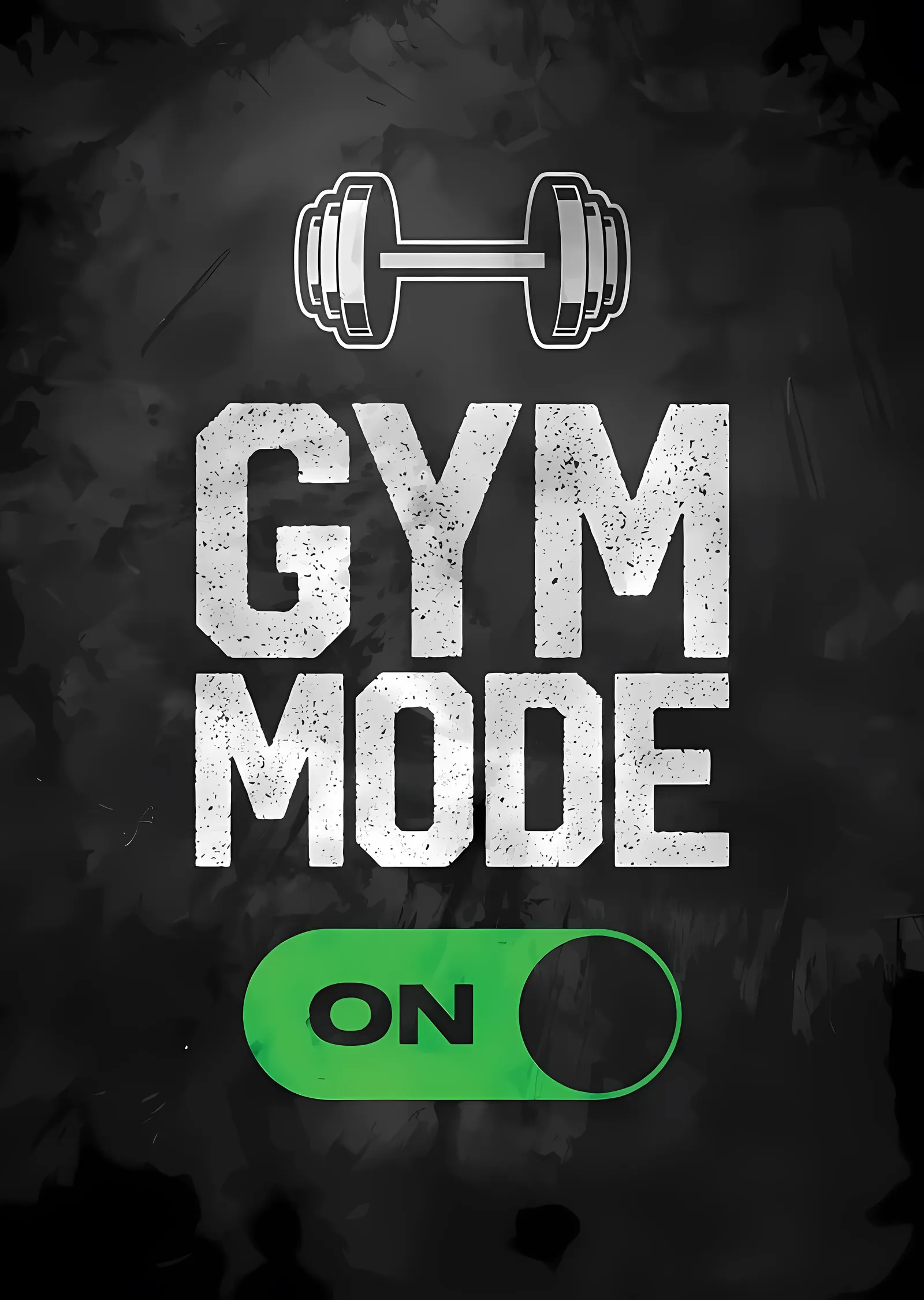 Gym Mode On metal tablo