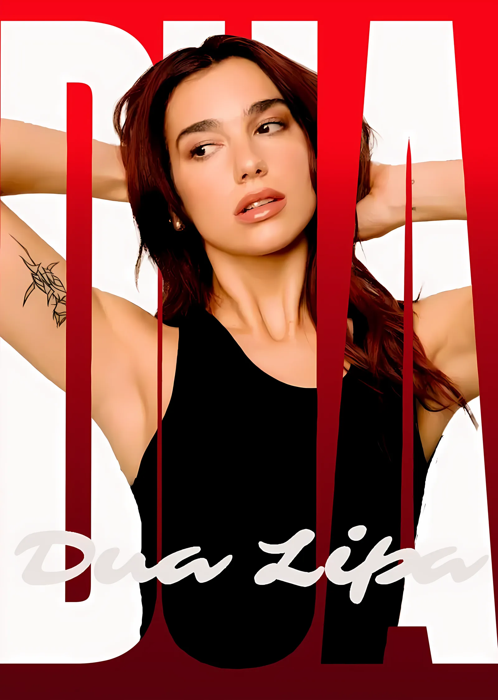 Dua Lipa: İkonik Albüm Kapak Tasarımı metal tablo