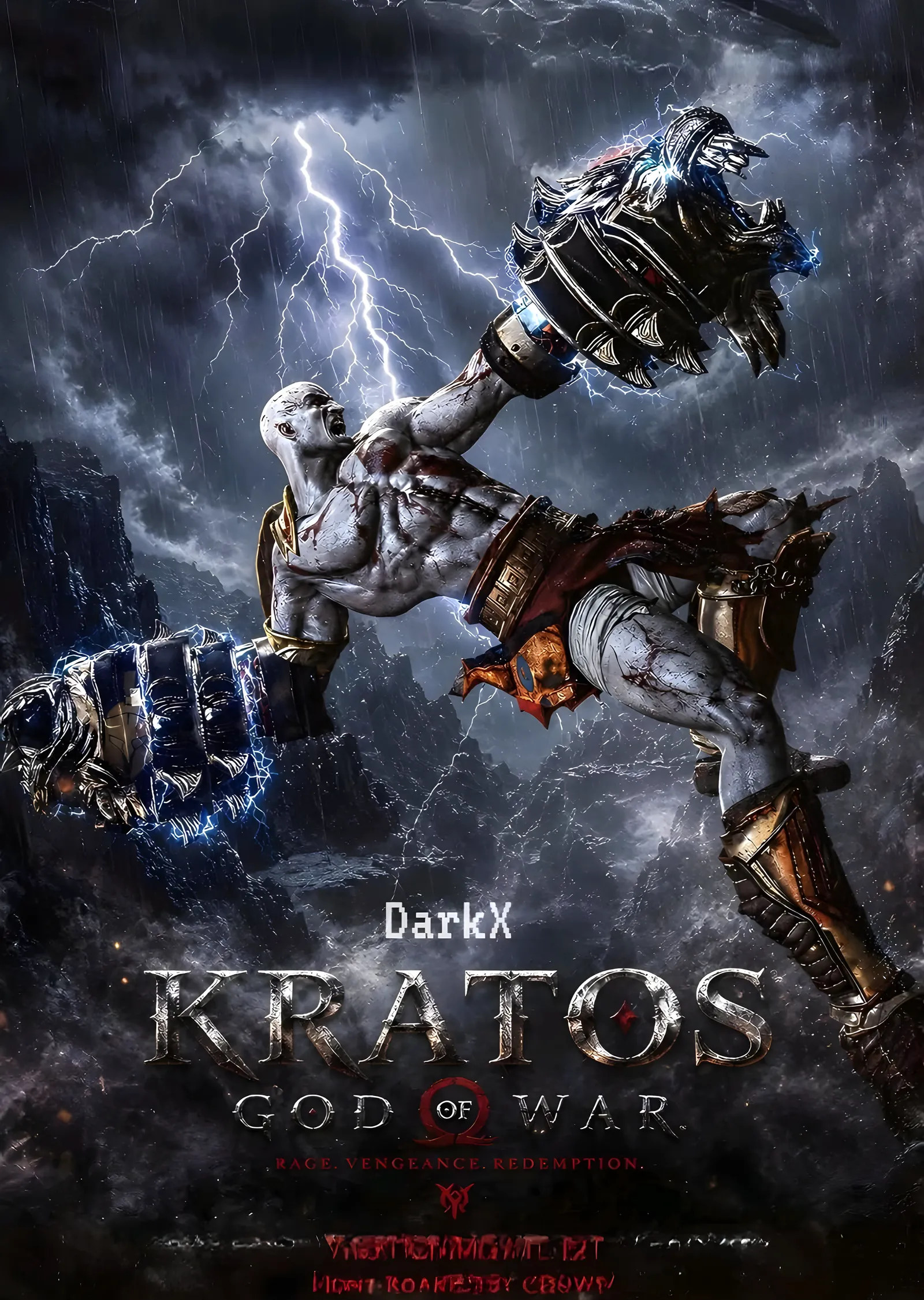 God of War: Kratos'un Savaşı metal tablo