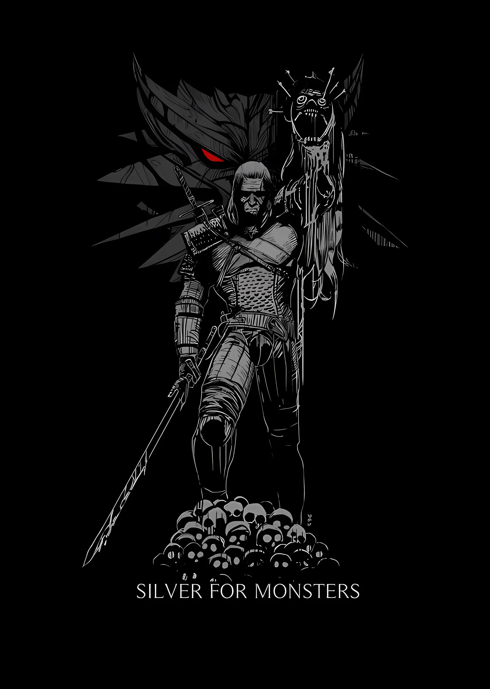 The Witcher: Silver for Monsters metal tablo