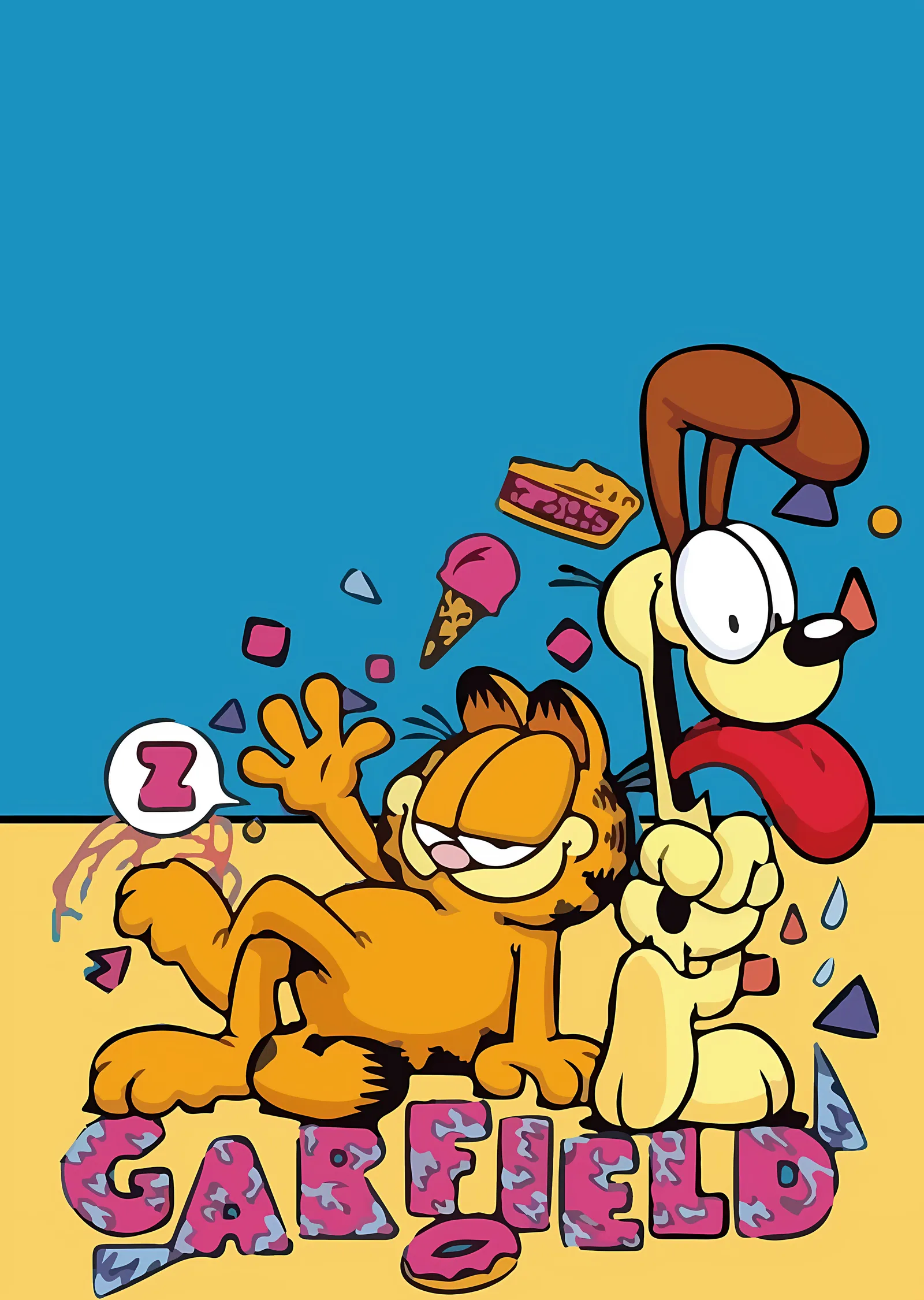 Garfield ve Odie metal tablo