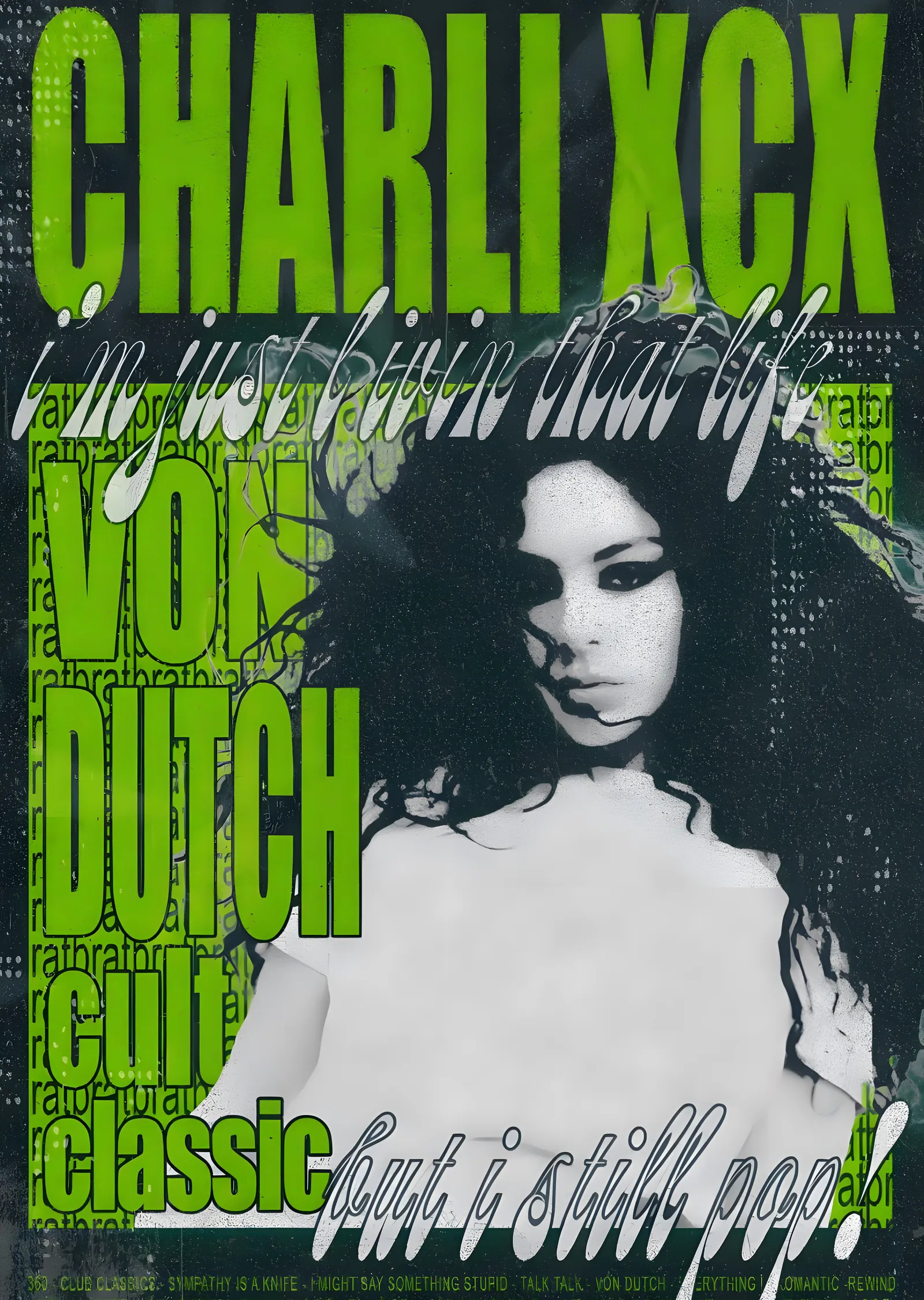Charli XCX: Von Dutch metal tablo