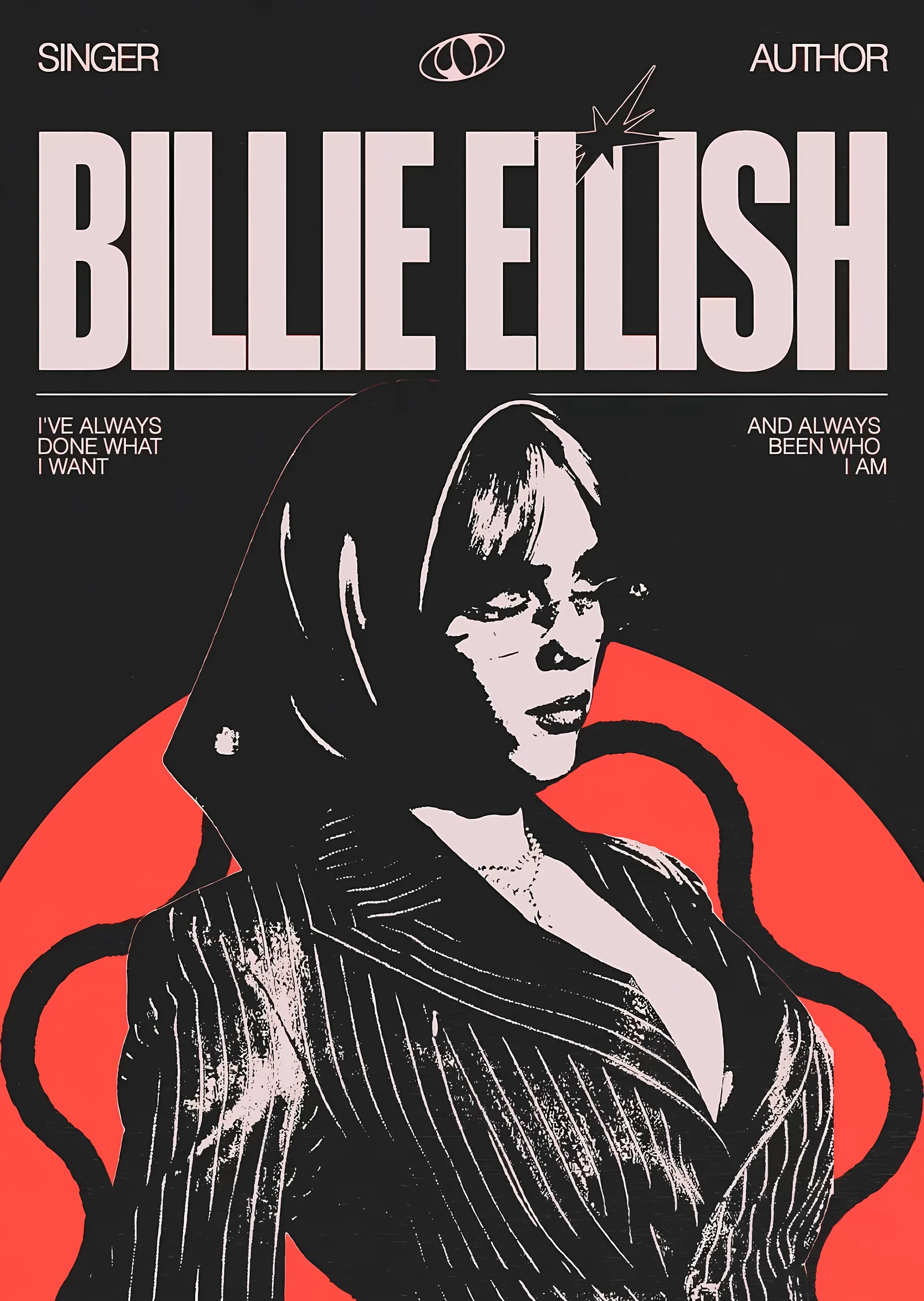 Billie Eilish: Şarkıcı ve Yazar metal tablo