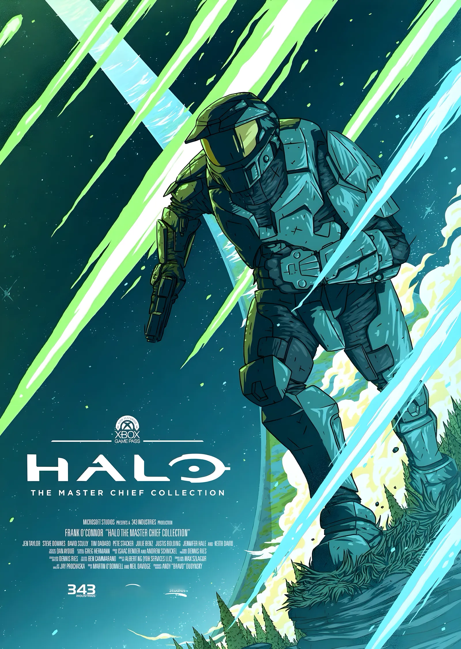 Halo: Neon Kılıç metal tablo
