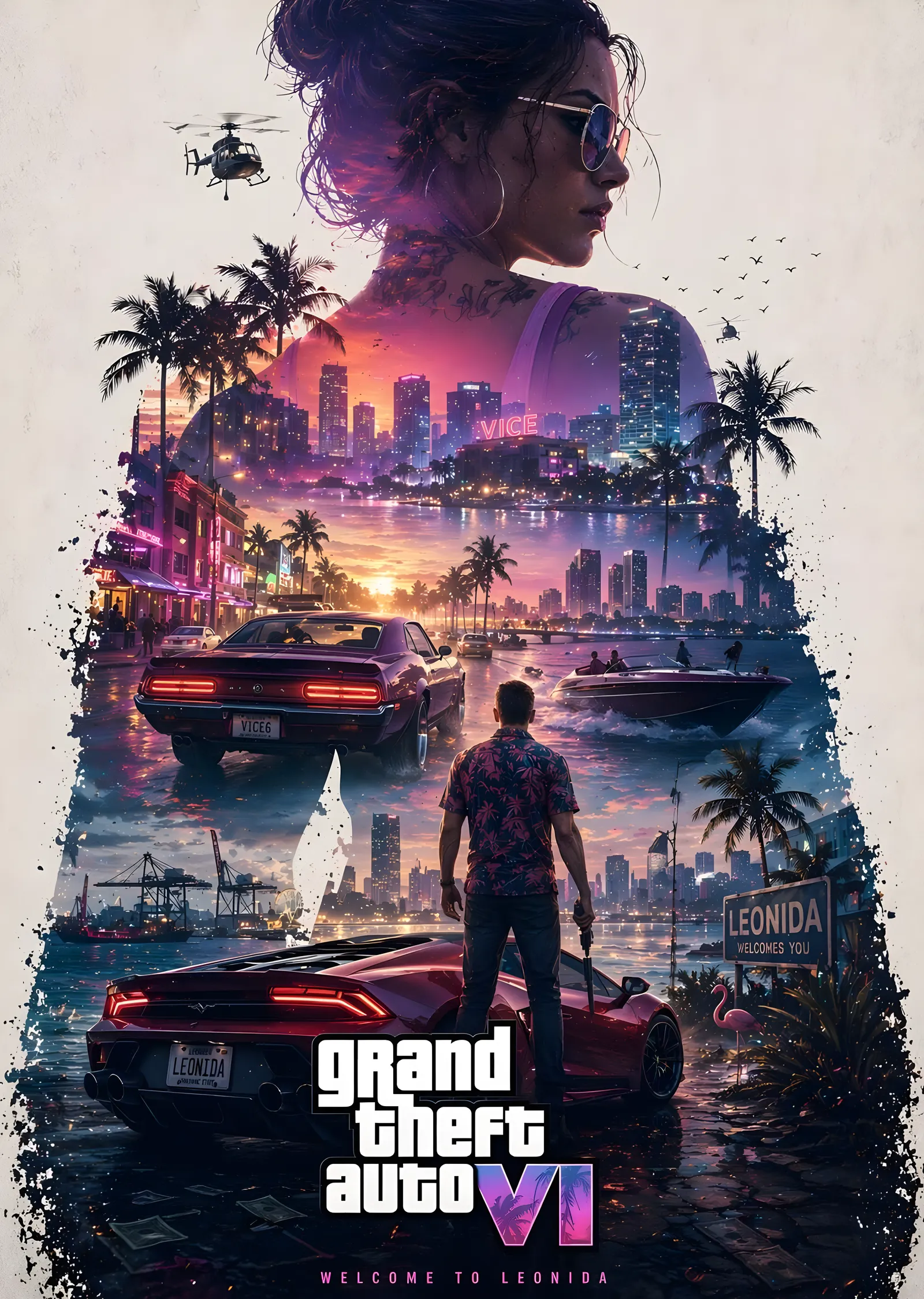 Grand Theft Auto VI metal tablo