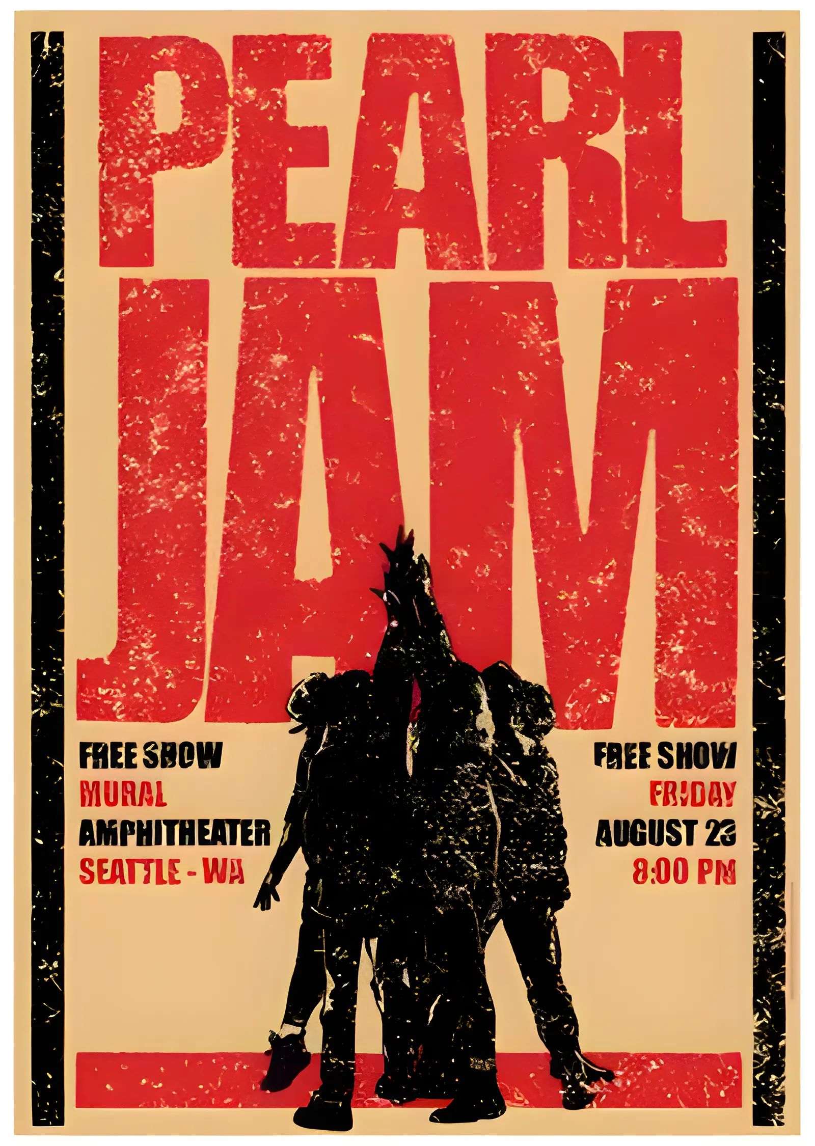 Pearl Jam: Seattle Free Show metal tablo