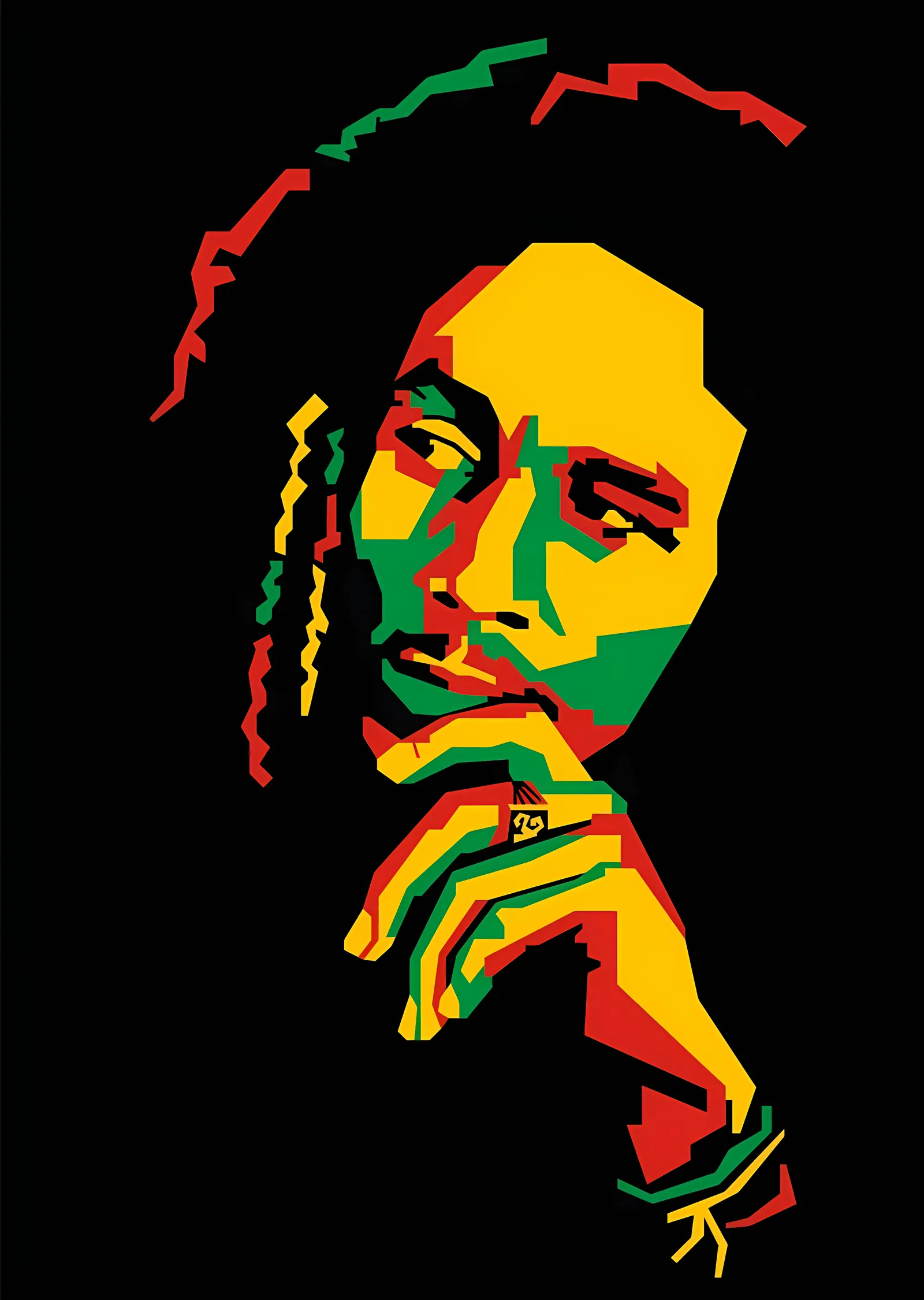 Bob Marley: Rasta Siluet metal tablo