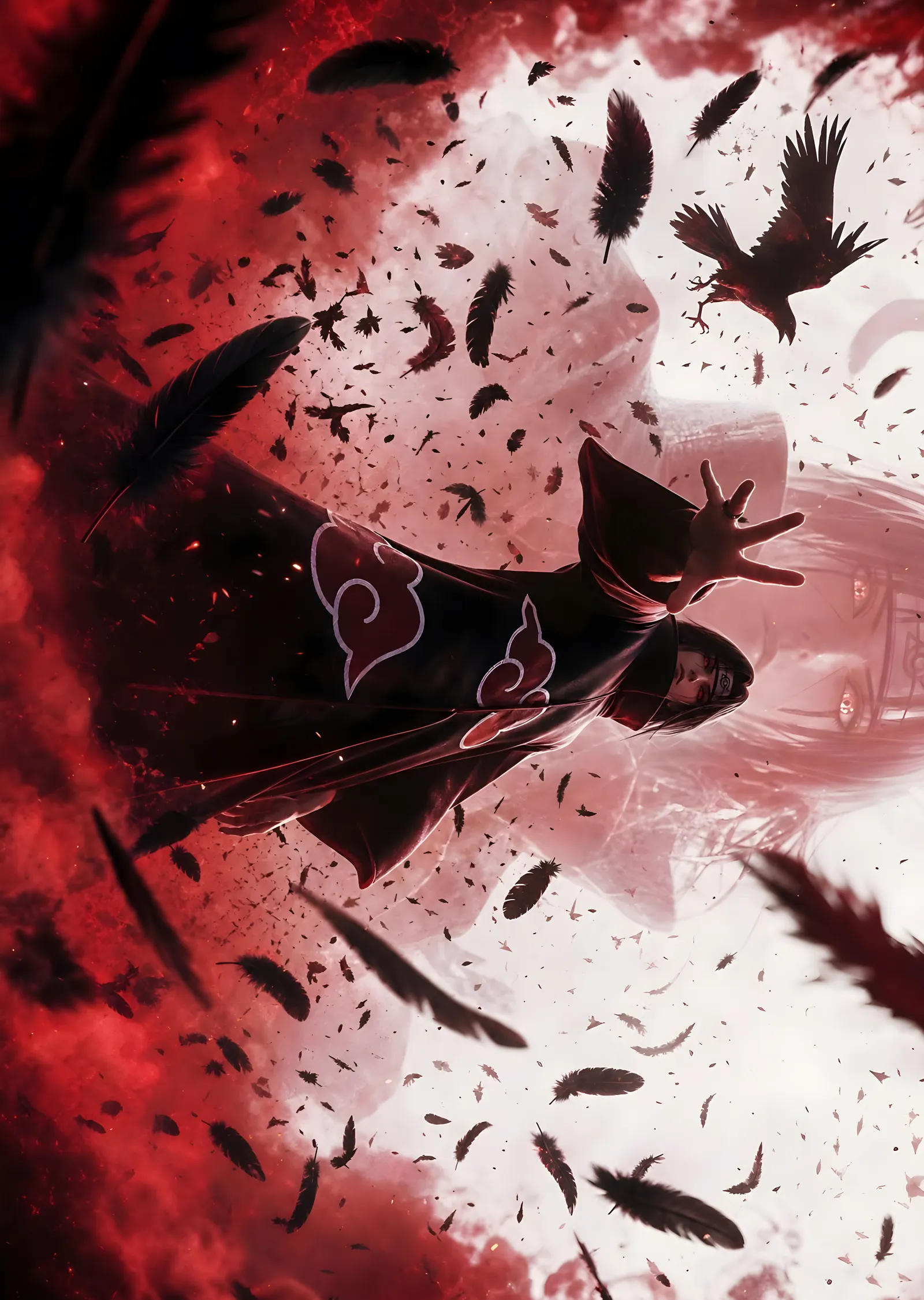 Itachi Uchiha - Karga Kanatları metal tablo