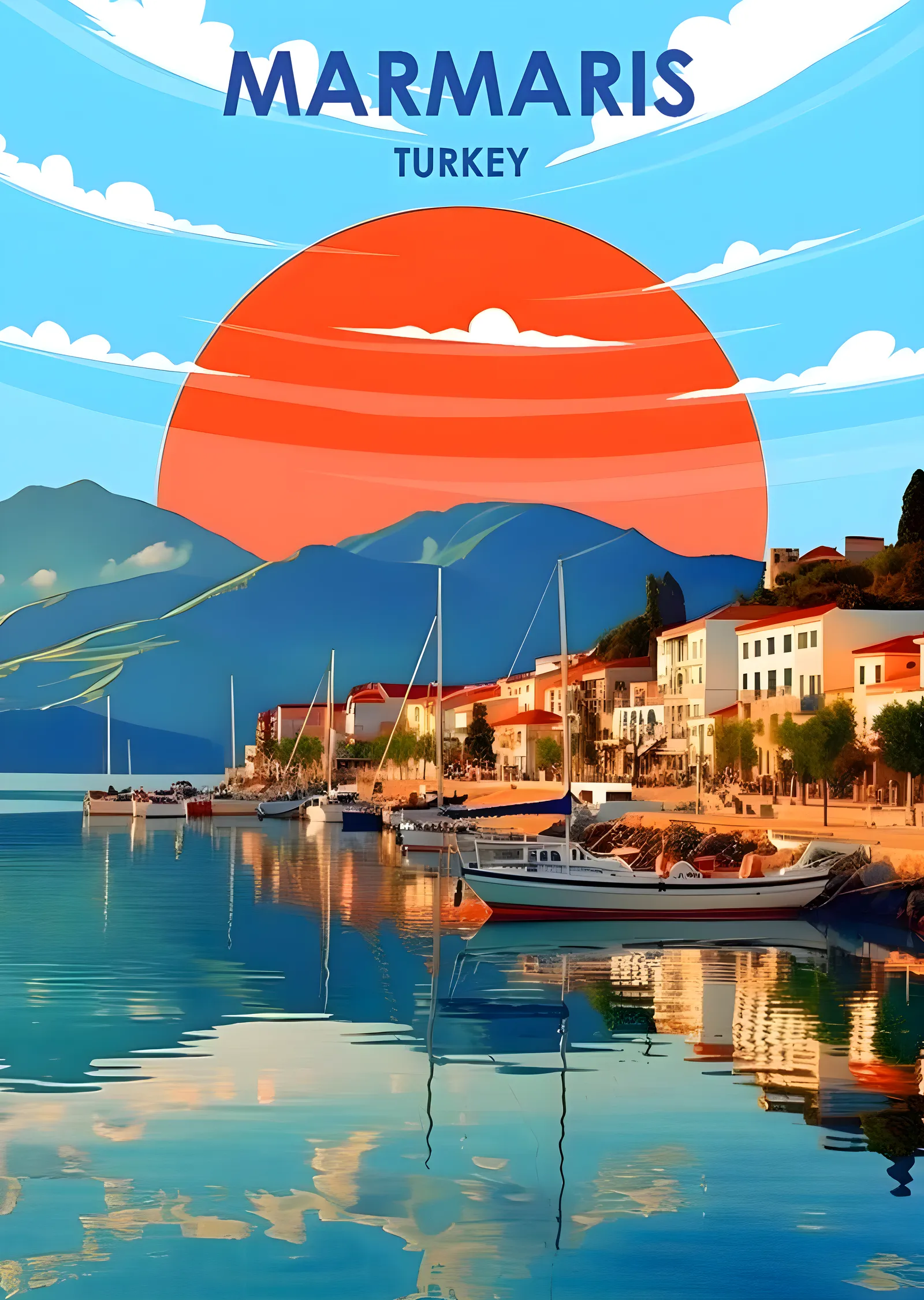 Marmaris, Türkiye: Deniz Manzarası metal tablo